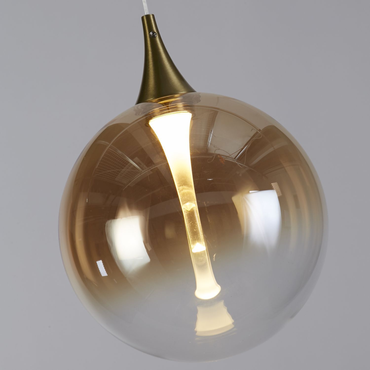 Lampe LED à suspendre verre 68 cm 83000 K noir ambre