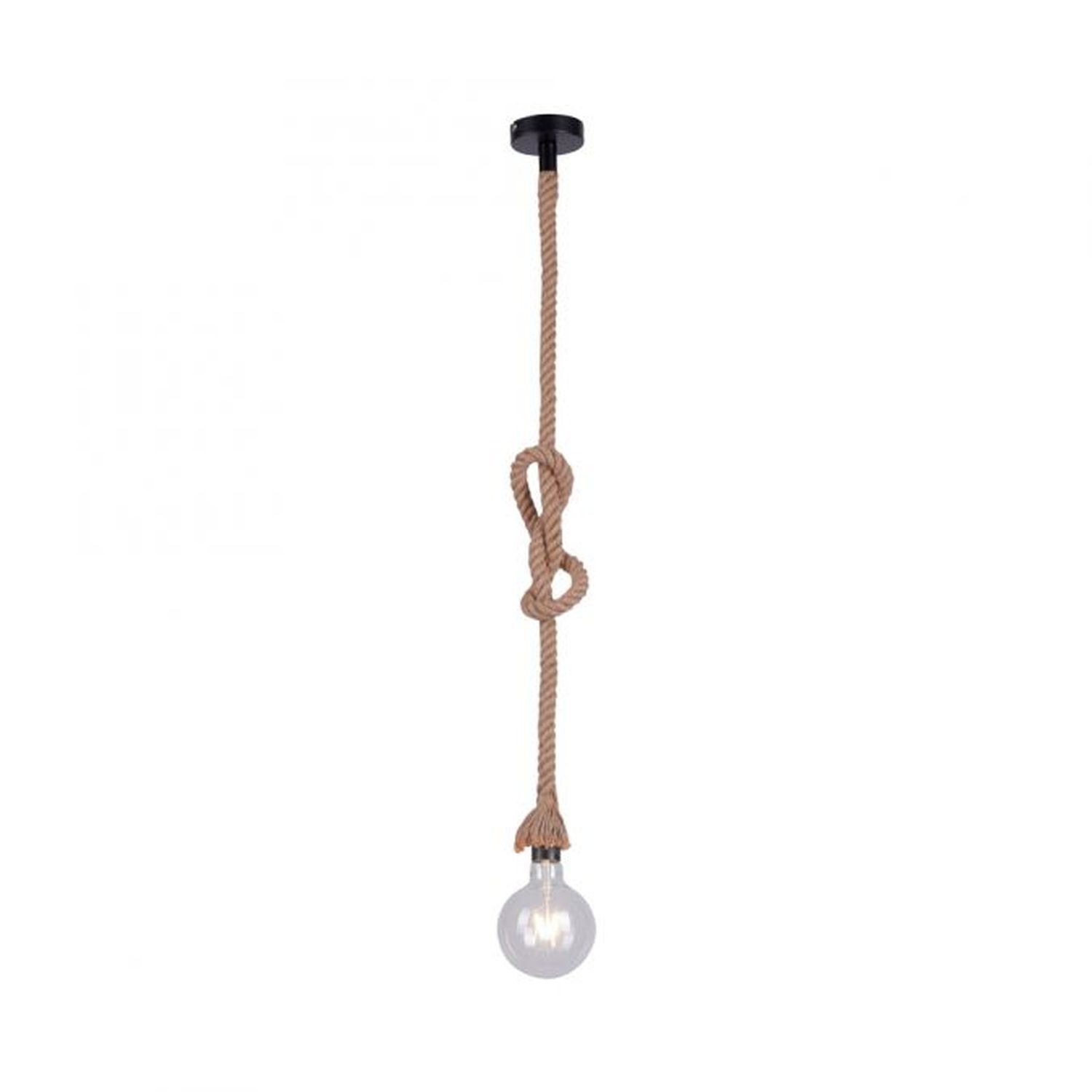 Suspension vintage E27 jusqu'à 15 W Ø10 cm rond corde tau