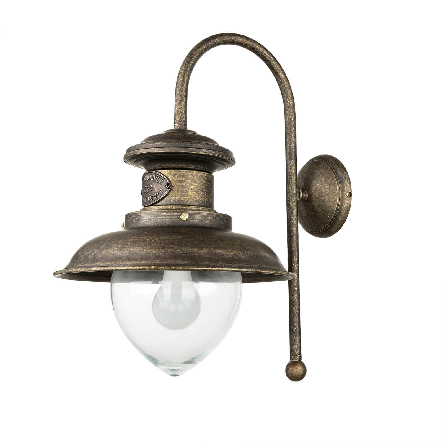 XL Außenwandleuchte Amalfi Echt-Messing Handarbeit Bronze, Leuchte, Lampe, Zimmer, Duscharmatur