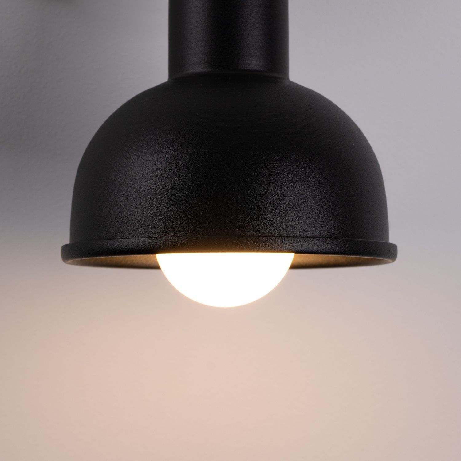 Wandstrahler Stahl Schwarz E27 H:17 cm schwenkbar Wandlampe, Hängelampe, schwarz, Metall, LED