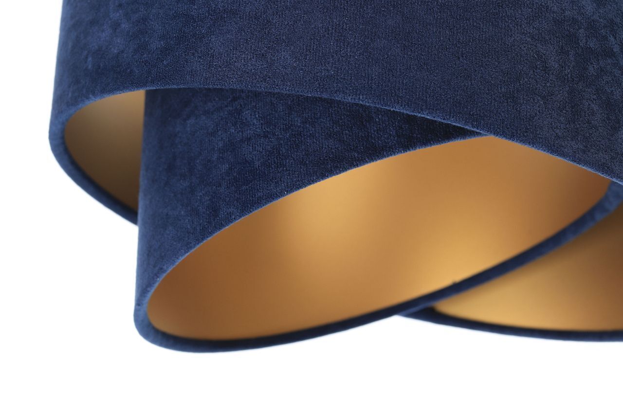 Suspension réglable 3 flammes E27 Blanc Bleu Or E27