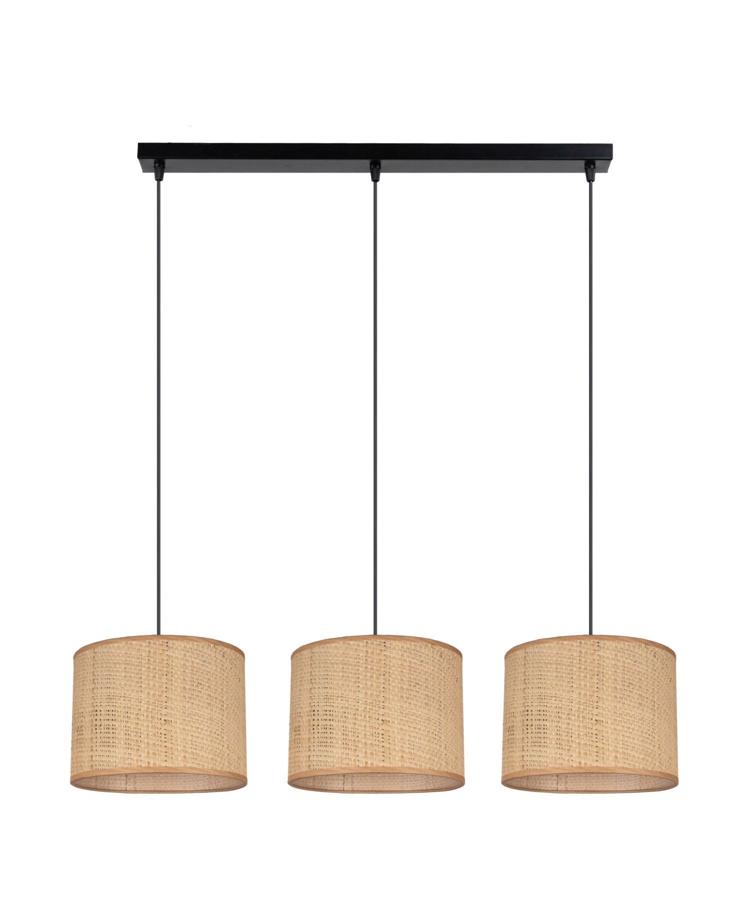 Blendarme Lampe à suspendre Tissu Marron 3-flmg 70 cm allongé