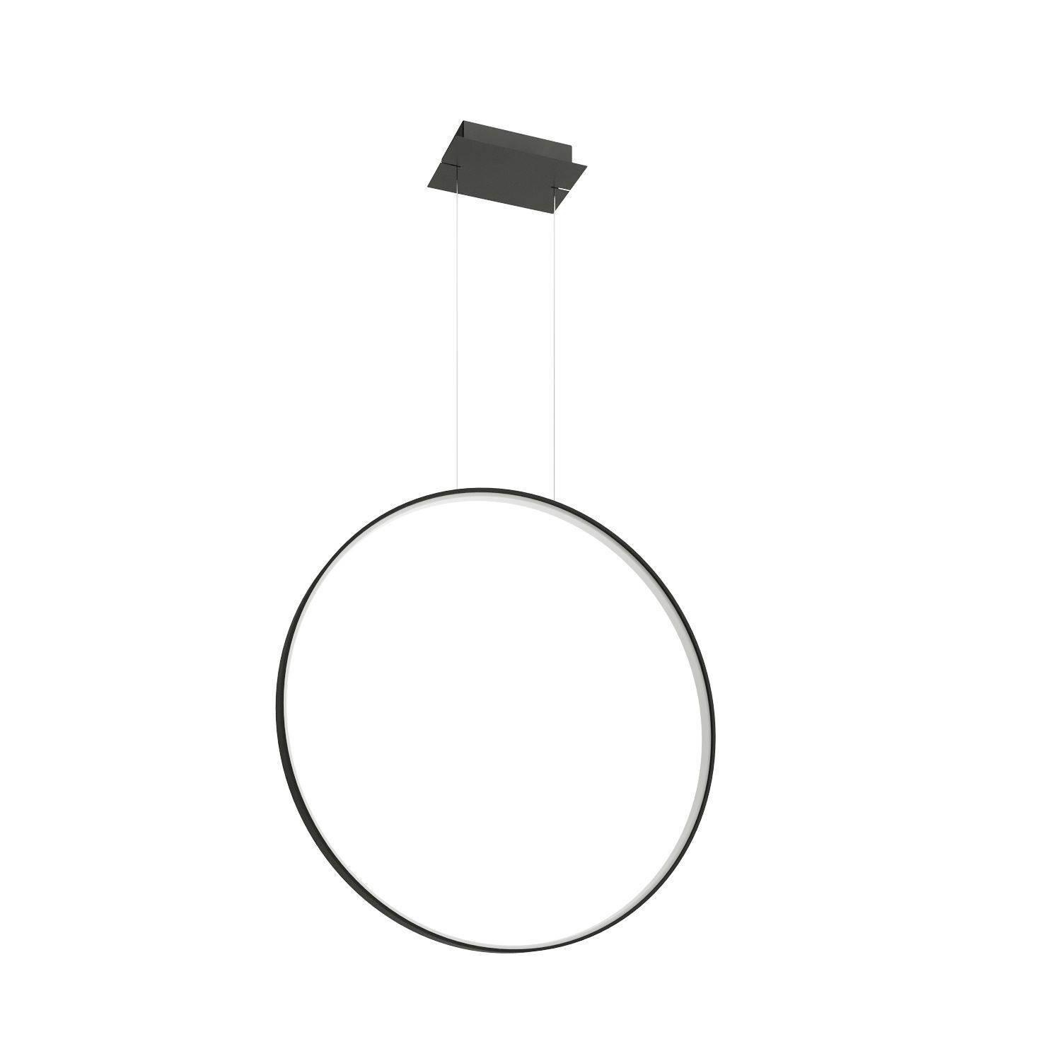 LED Pendelleuchte Ring Ø 78 cm Schwarz Modern Design