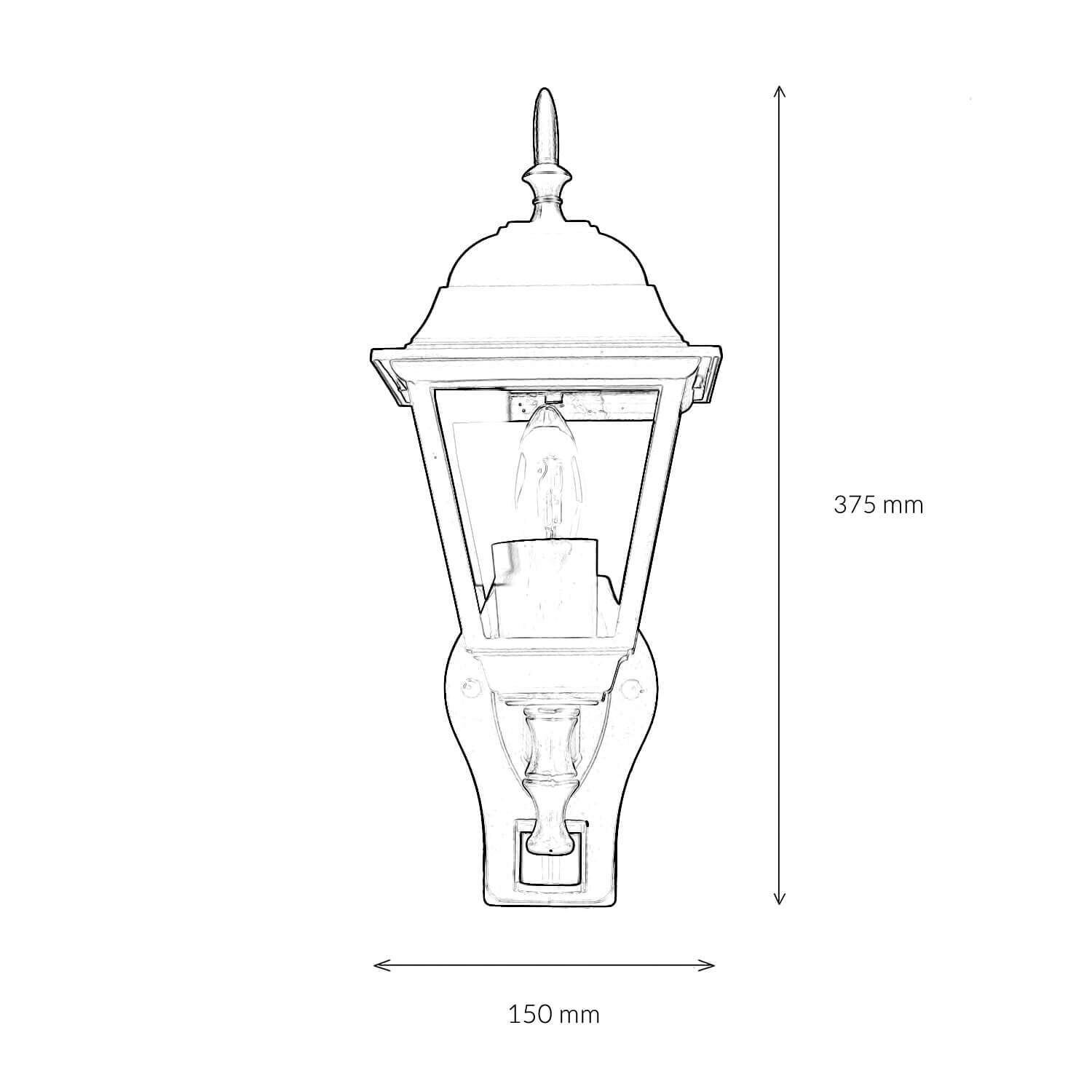 Lampe d'extérieur avec détecteur de mouvement Capteur TIROL blanc or