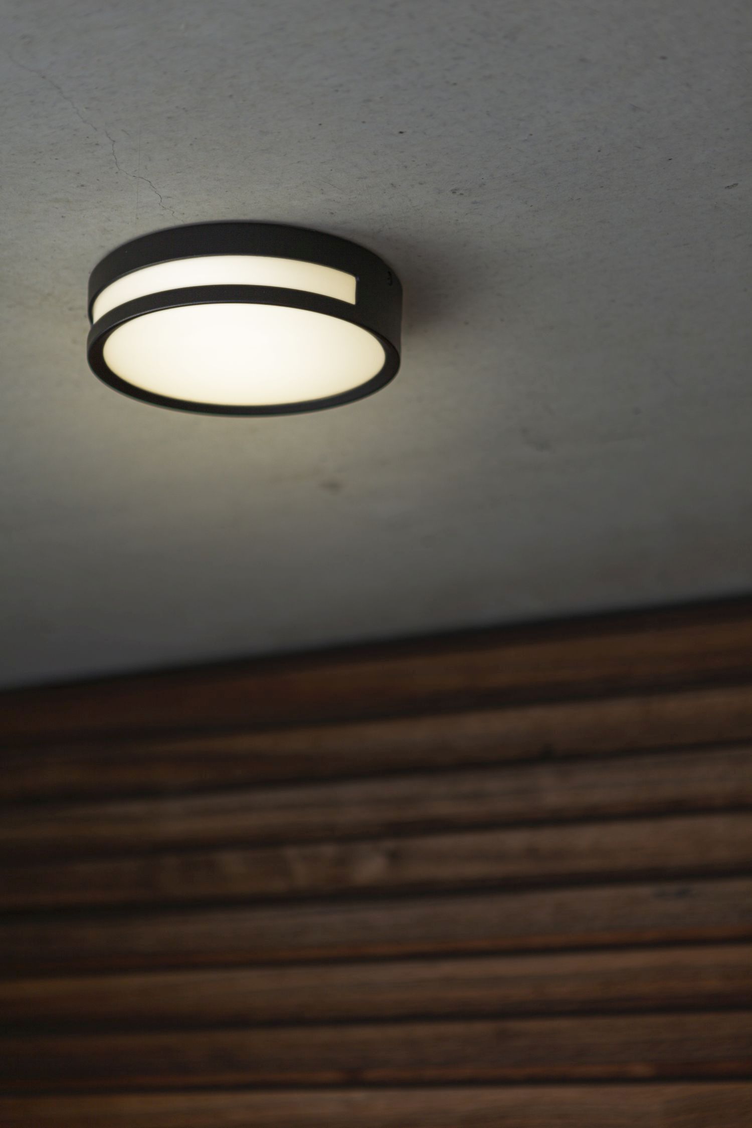 Applique murale extérieure LED aluminium ronde Ø18,3 cm IP54 3000 K Deckenleuchte, Leuchte