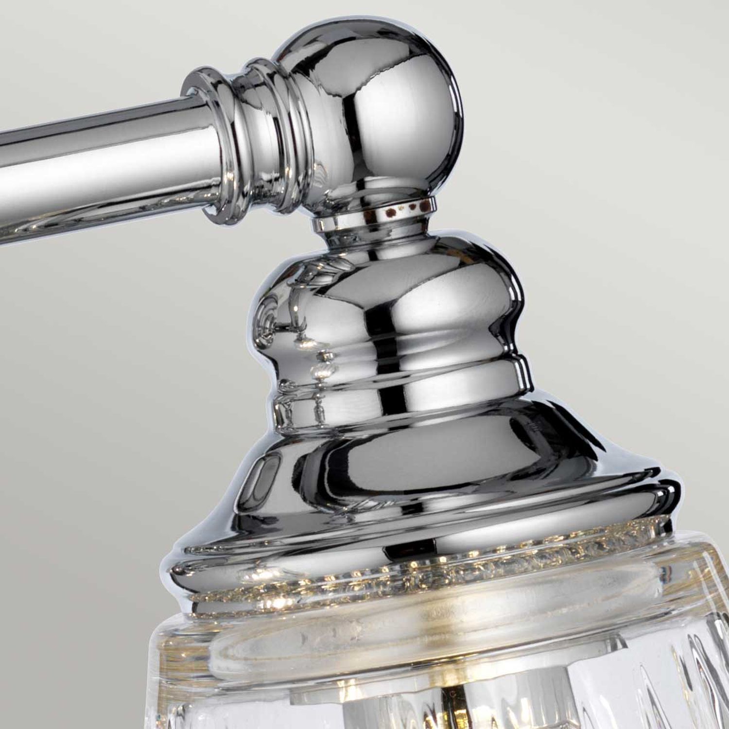 Badezimmerleuchte Wand LED G9 IP44 B: 35,2 cm Metall Glas Chalice, Glass, Silver, Kuppel, Dekoration