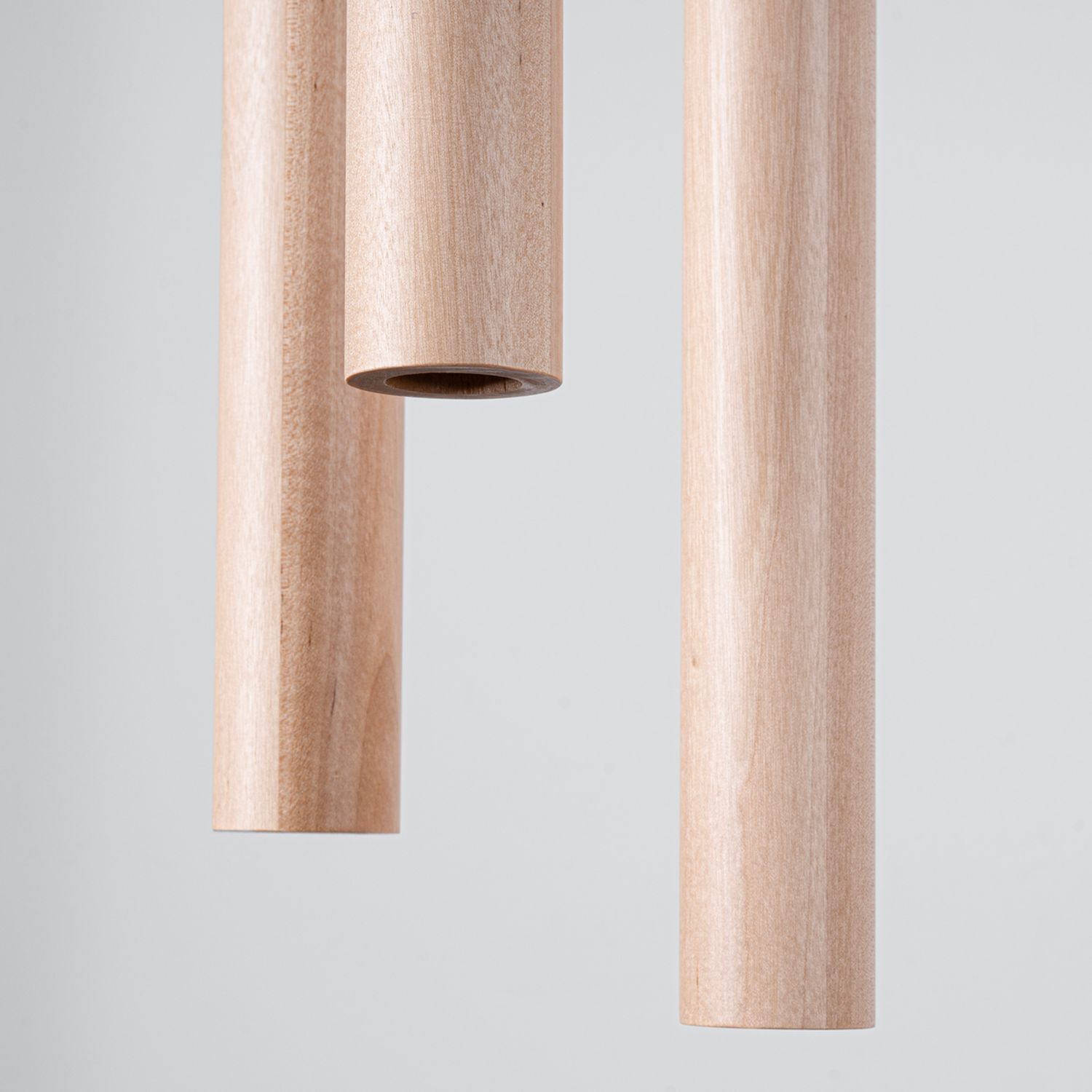 Runde Hängelampe Holz Natur G9 L:19,5 cm 3-flammig Holz, Beleuchtungsarm, Hängelampe, Kiefernholz, natürliche Farbe