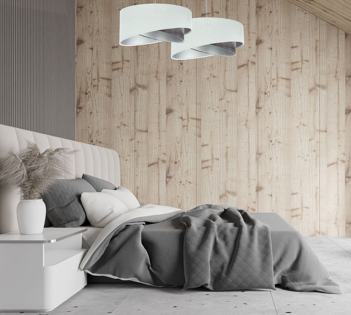Suspension Salon rond D : 50 cm Tissu aspect velours