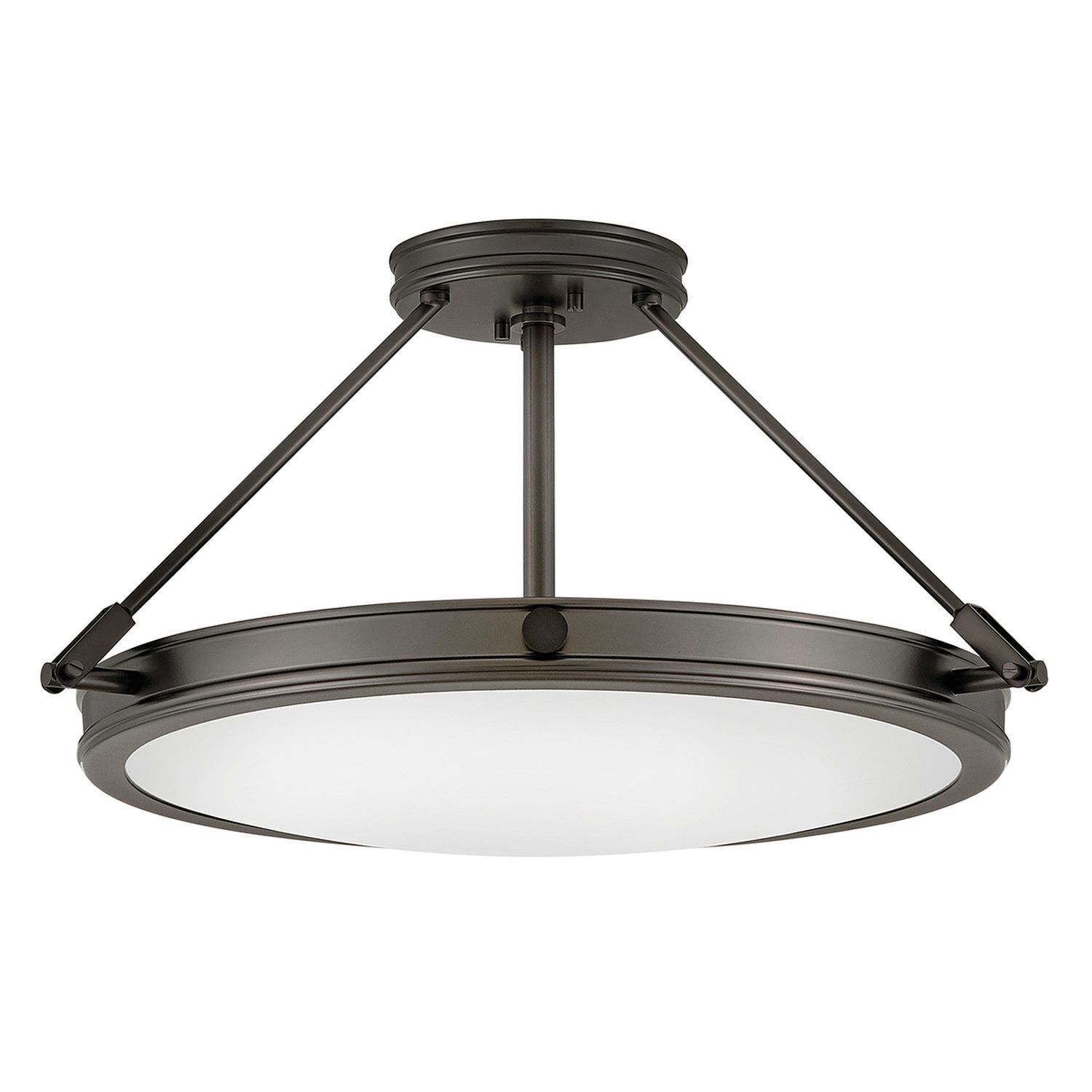 Lampe de plafonnier ronde Ø 55,8 cm Noir Blanc 4x E14 Métal Verre