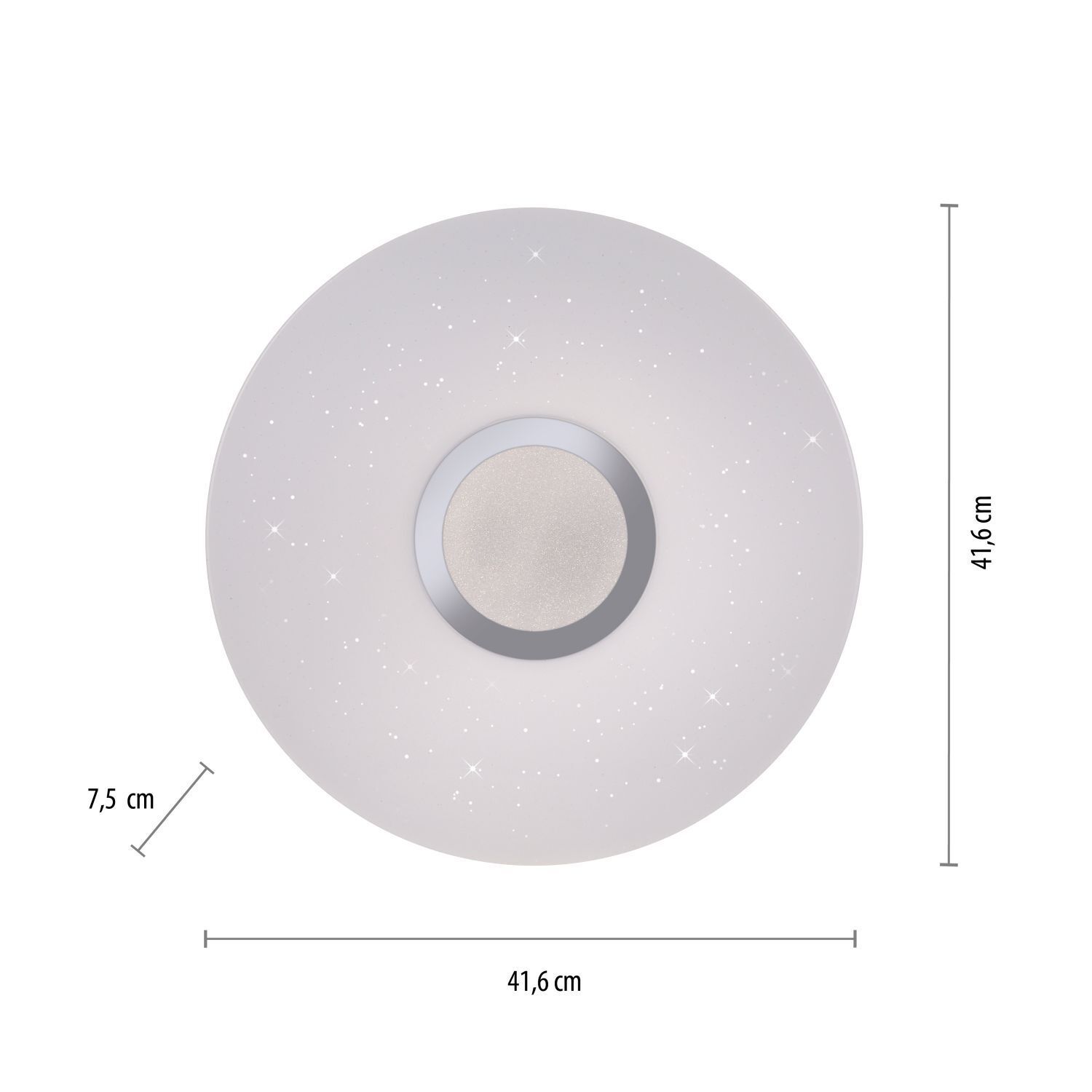 Lampe de plafonnier LED Ciel étoilé dimmable Timer Ø41 cm 17 W Teller, Deckenleuchte