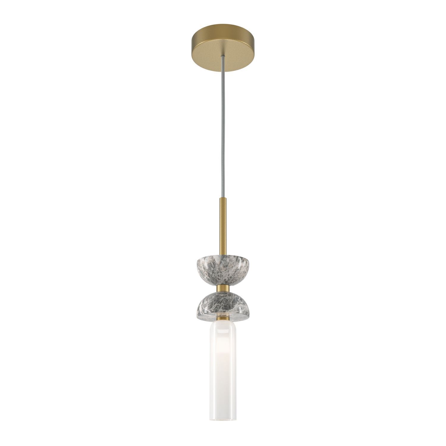 Lampe à suspendre verre métal G9 ronde D : 10 cm Moderne