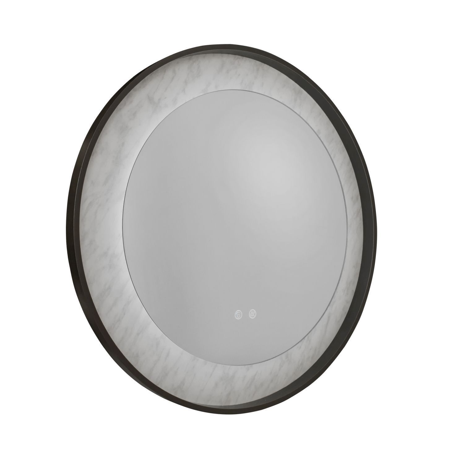 LED Wandlampe dimmbar Glas Metall Touch IP44 Ø80 cm Sphäre, Teller