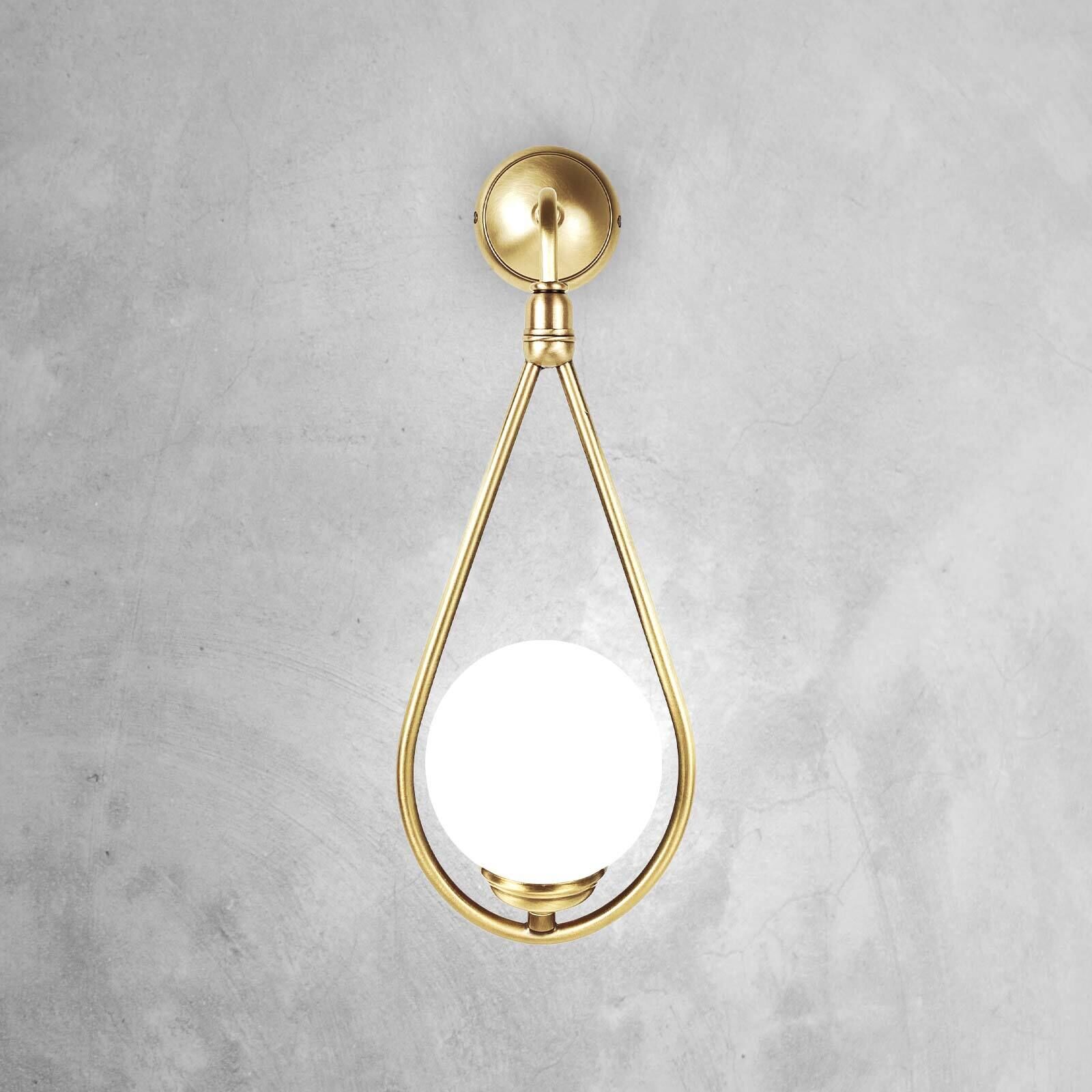 Applique Art Nouveau H : 44 cm laiton verre en bronze blanc Besteck, Löffel