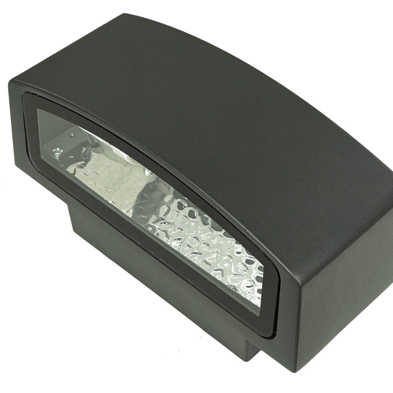 Halbrunde Außen Wandleuchte Modern in Anthrazit Beleuchtung, Kiste