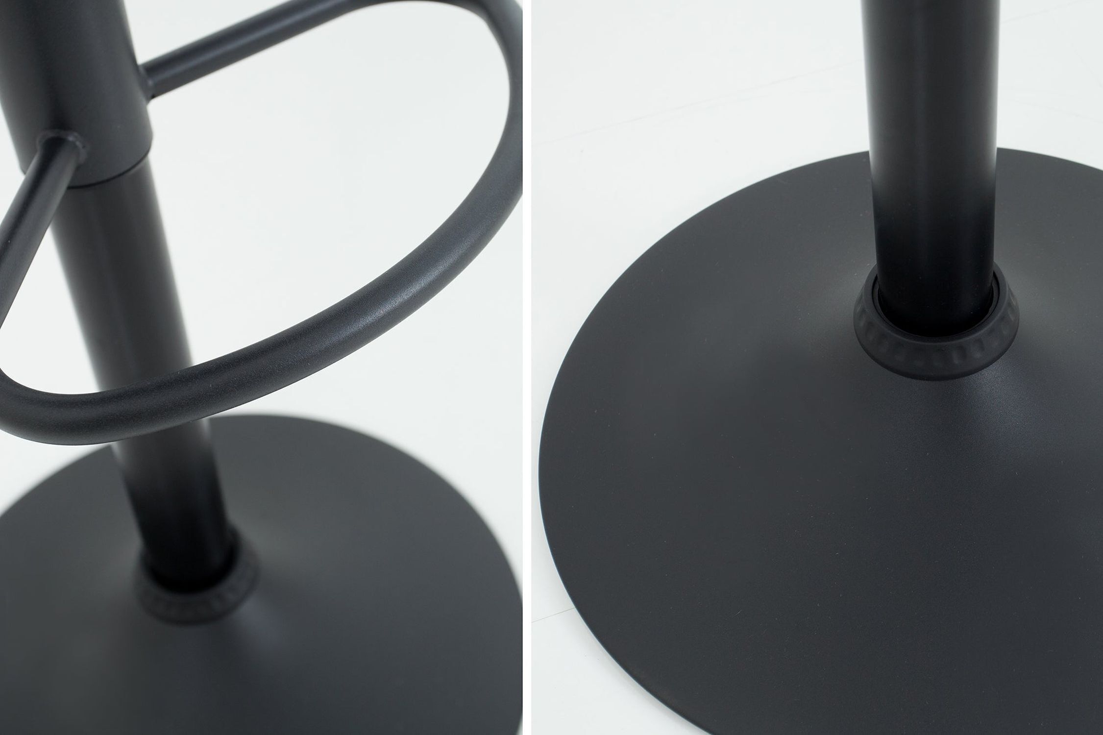 Chaise de comptoir réglable en hauteur Tissu Métal Marron Noir Moebel