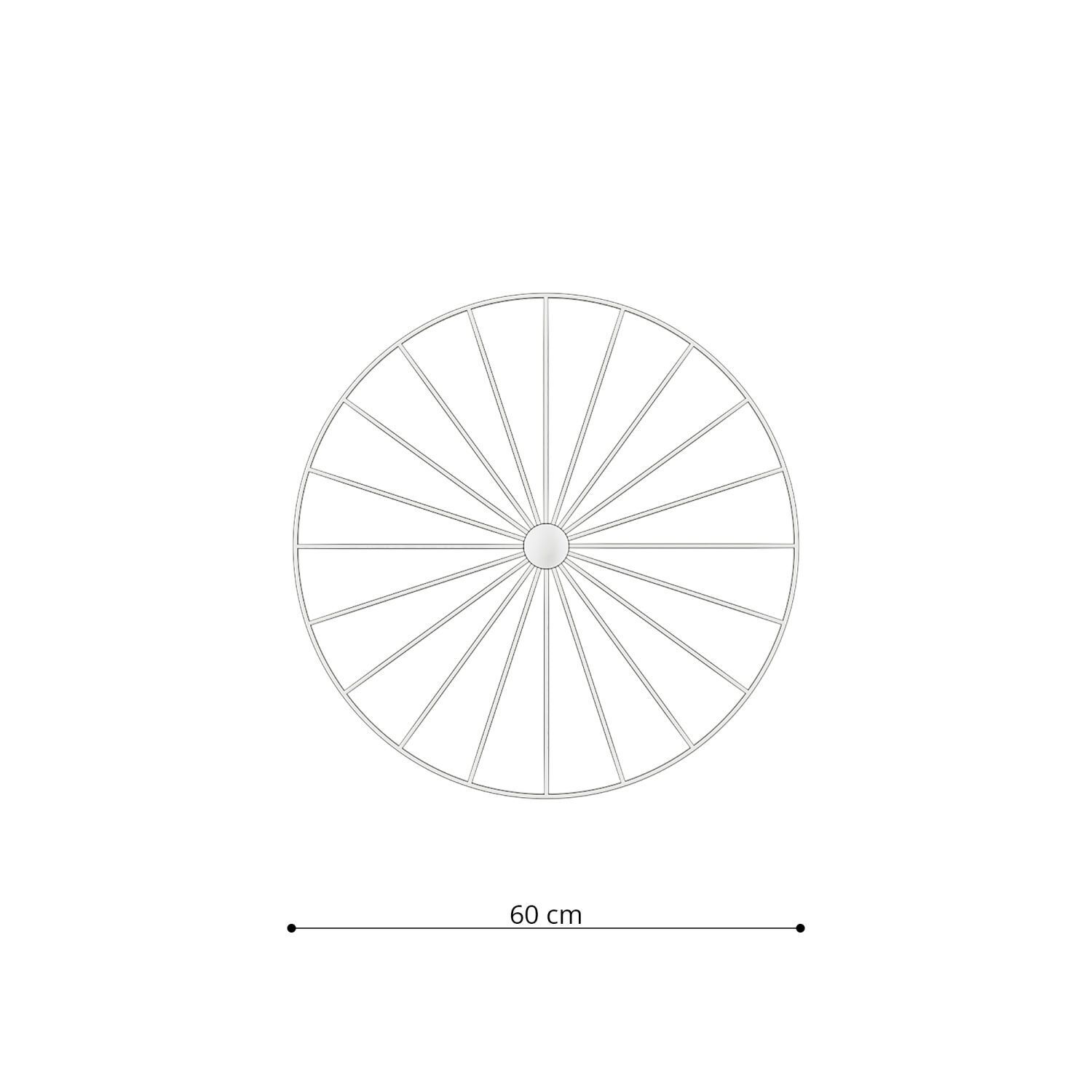 Applique design ronde Ø 60 cm roue décorative Moderne E27