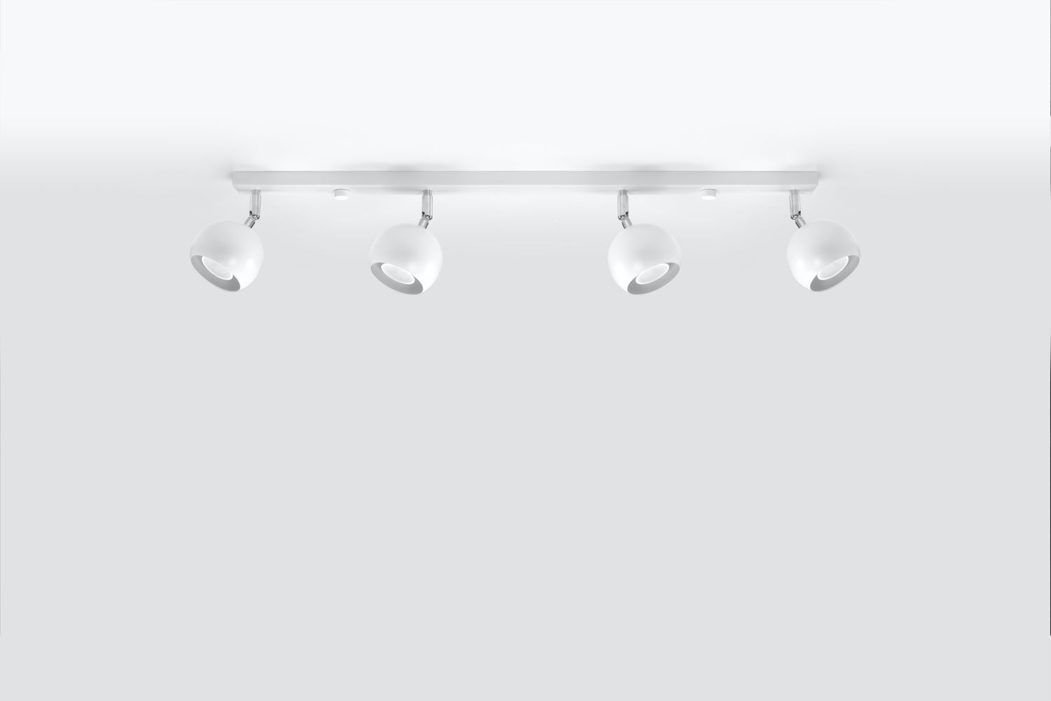 Spot de plafond blanc 80 cm de long rétro FAVONIA structure