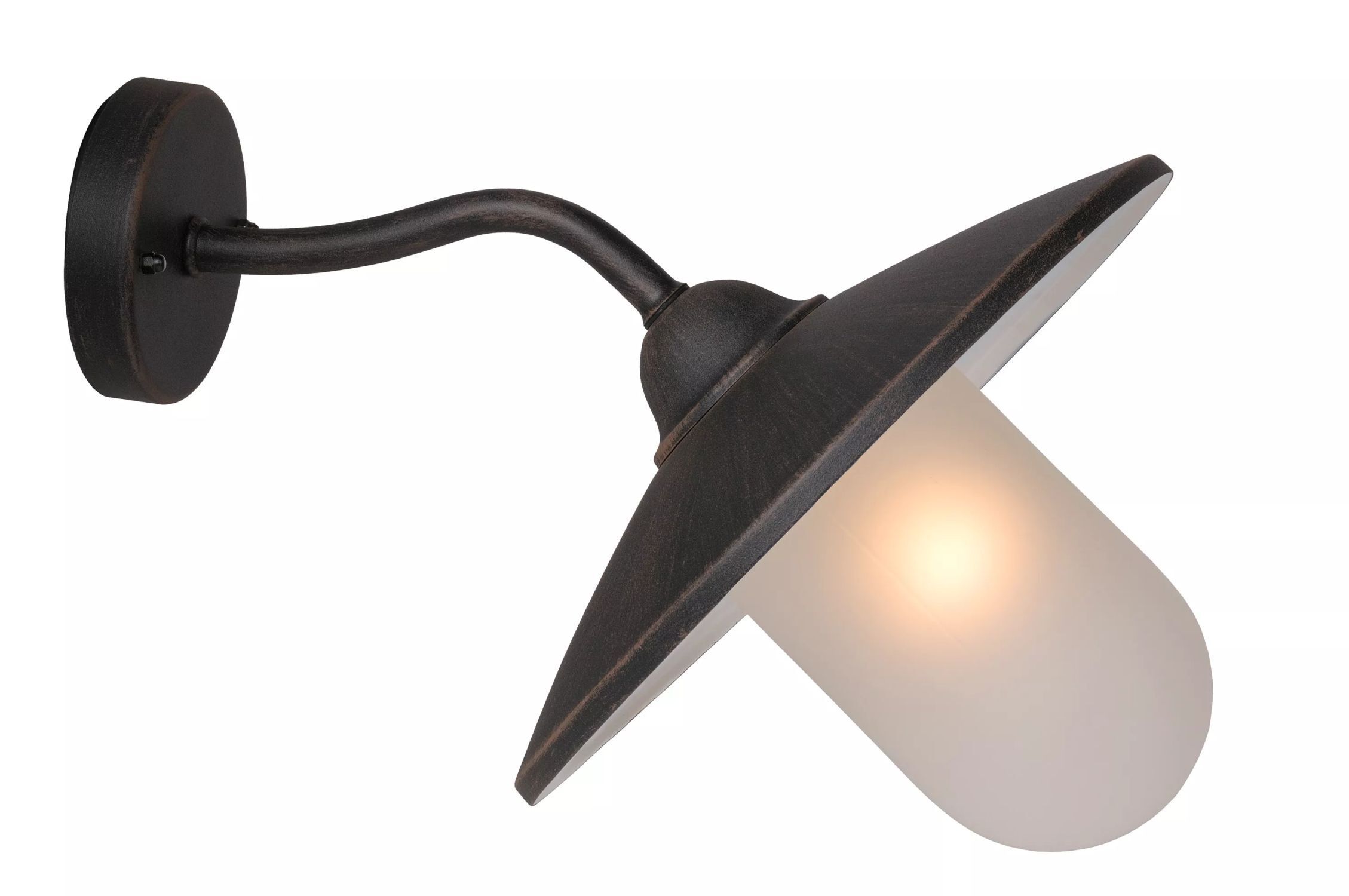 Applique murale métal verre brun rouille H:24 cm IP44 jardin