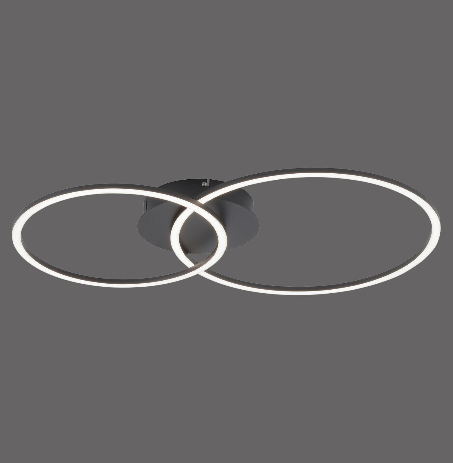 Plafonnier LED métal noir 26 W 3000 K flexible