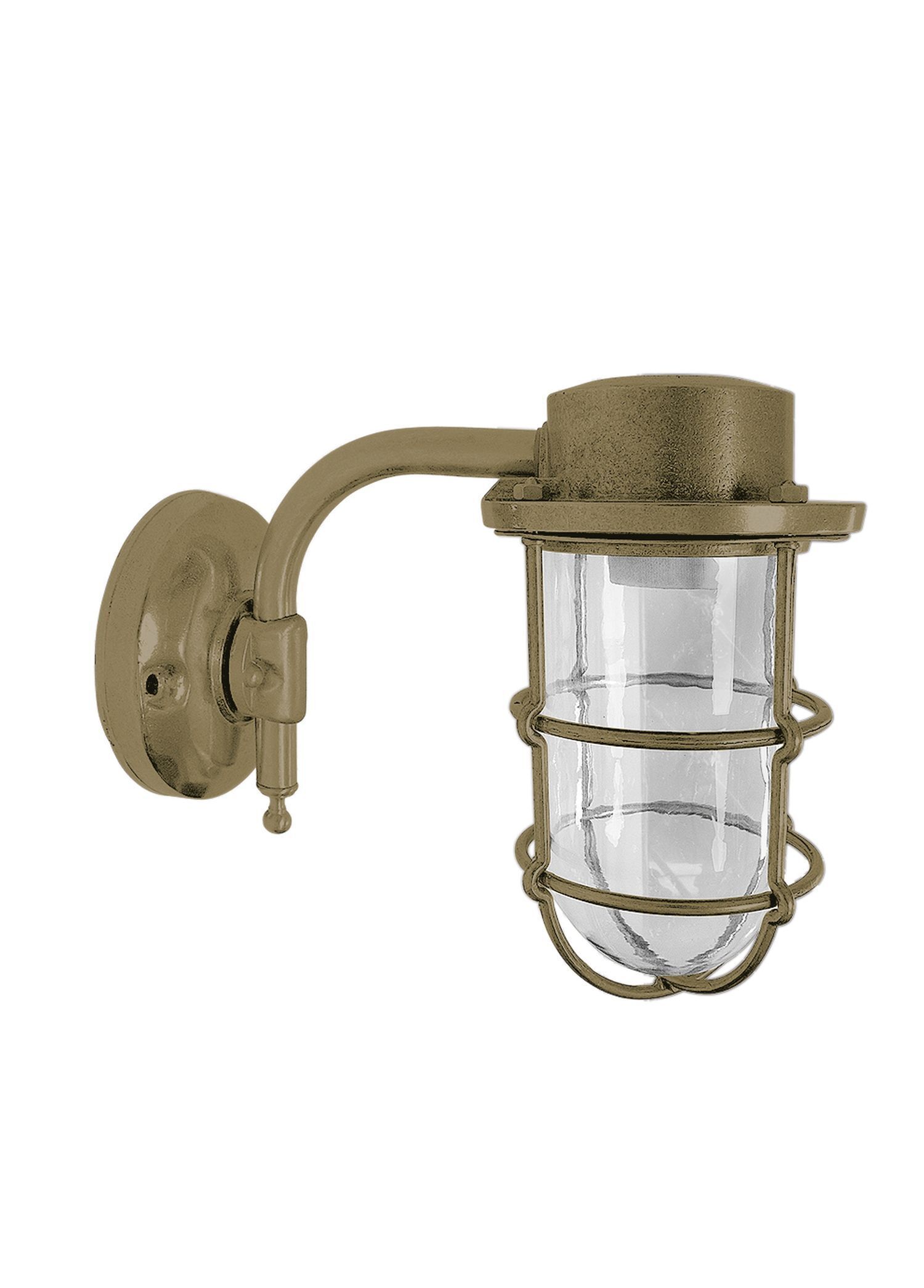 Außenleuchte, Wandleuchte, Schutzgitter, Klarlampe, Bronzefarben