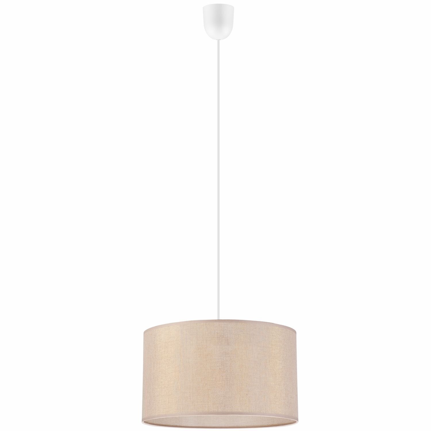 Suspension tissu Ø 35 cm rond E27 en or ajustable