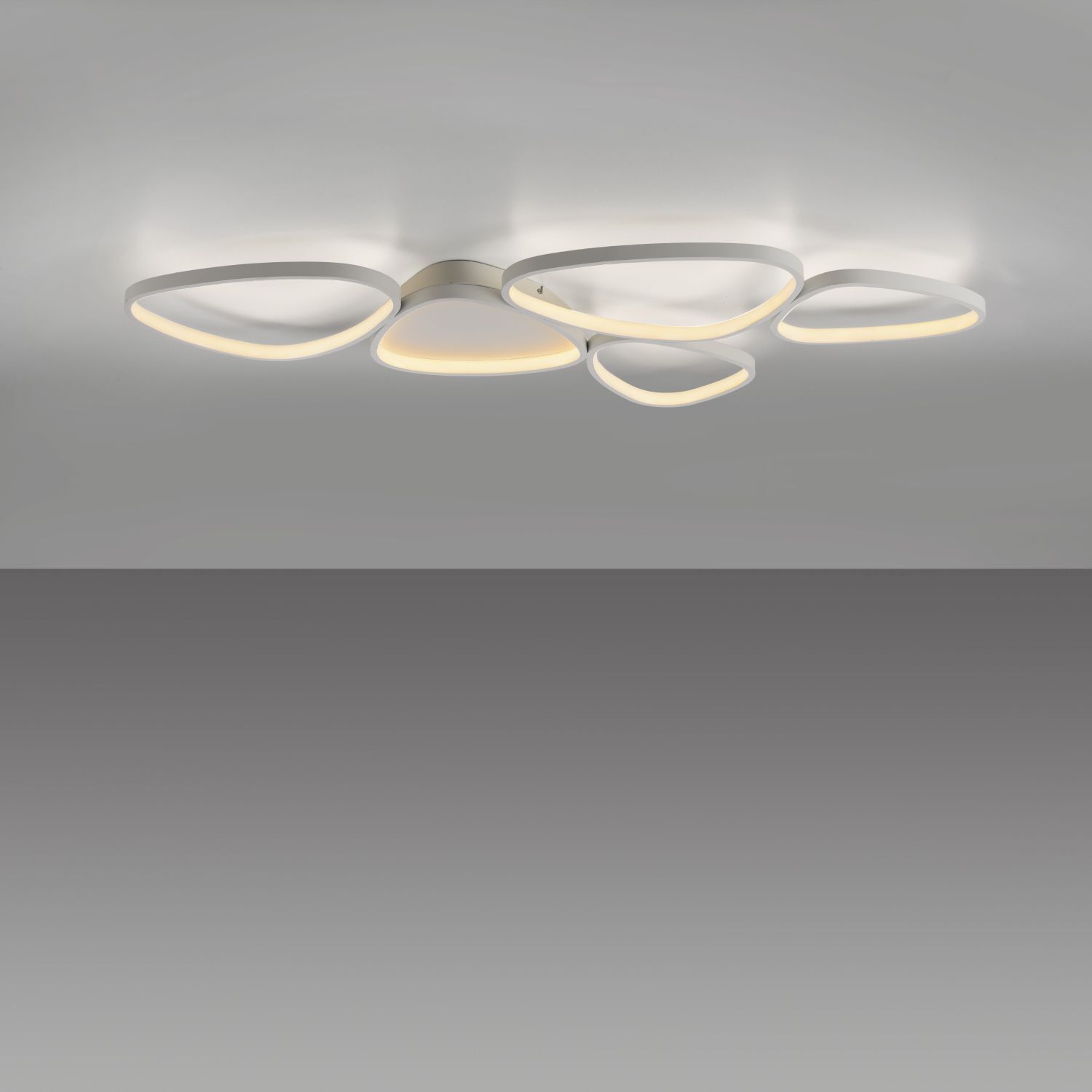 LED Deckenlampe Weiß Metall 3000 K 6100 lm L:116,5 cm Deckenleuchte, Leuchte