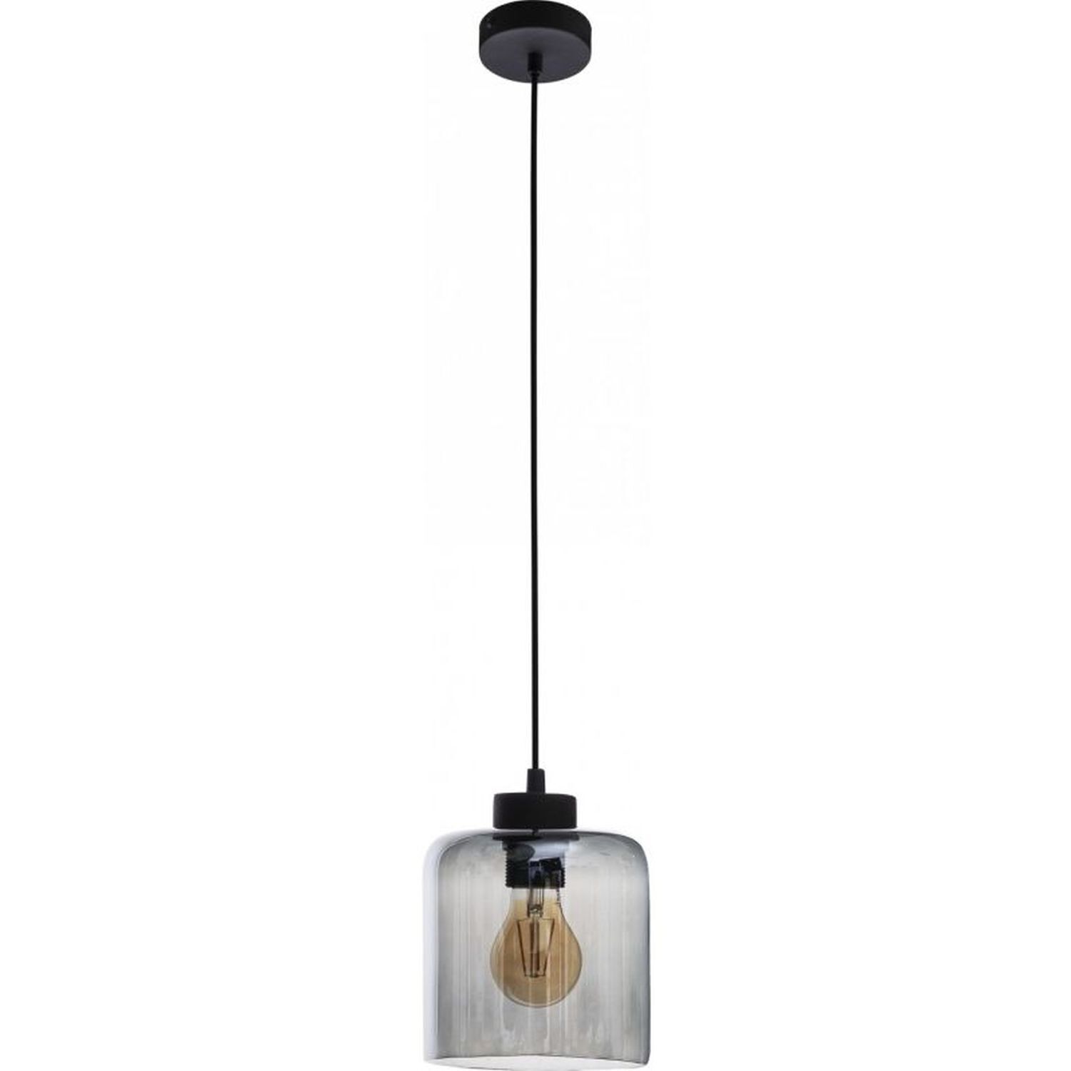 Hängelampe in Graphit Glas Esstisch Lampe ATIRI Lampe, Deckenleuchte