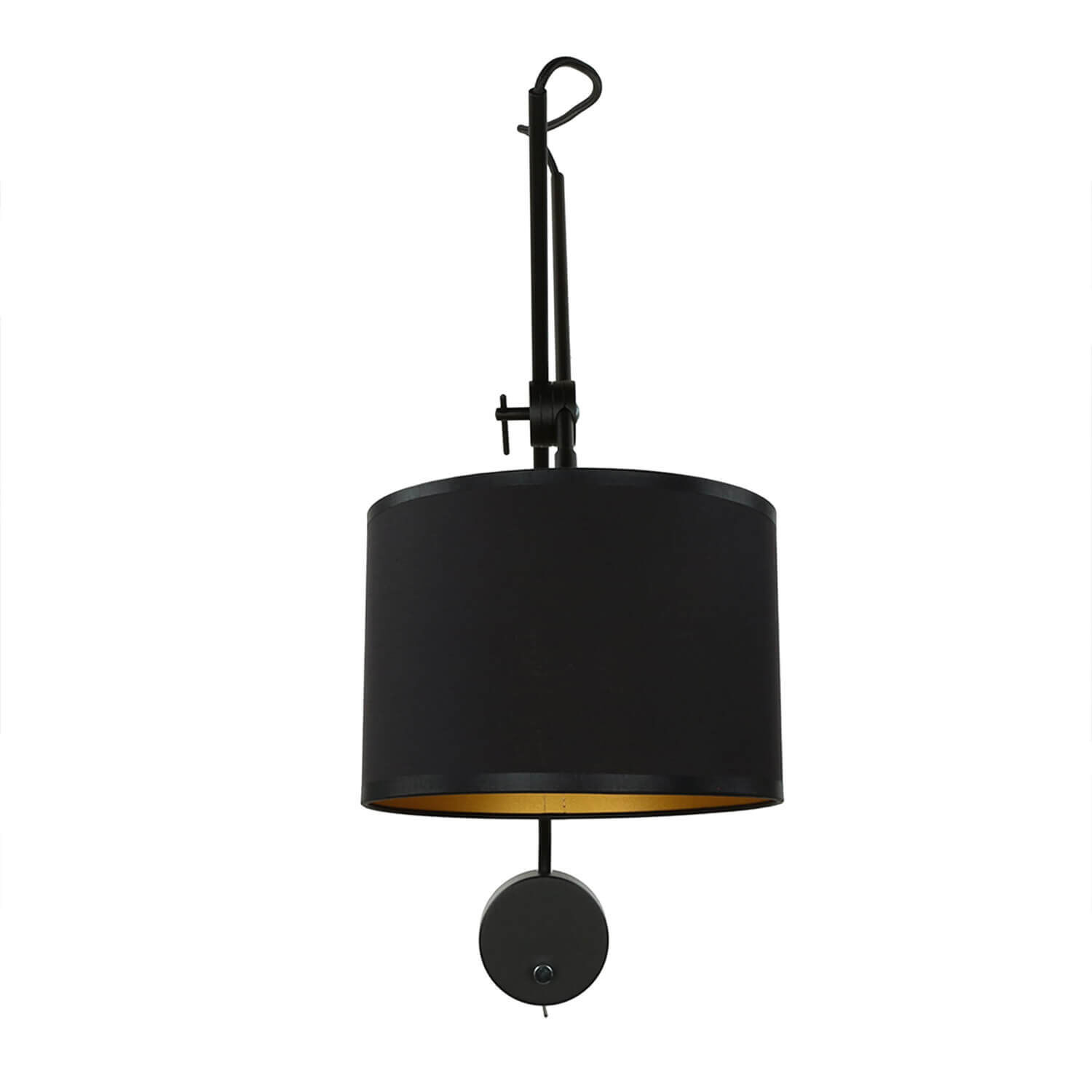 Wandlampe mit Schalter Schwarz Gold VIPER flexibel Lampe, Kronleuchter