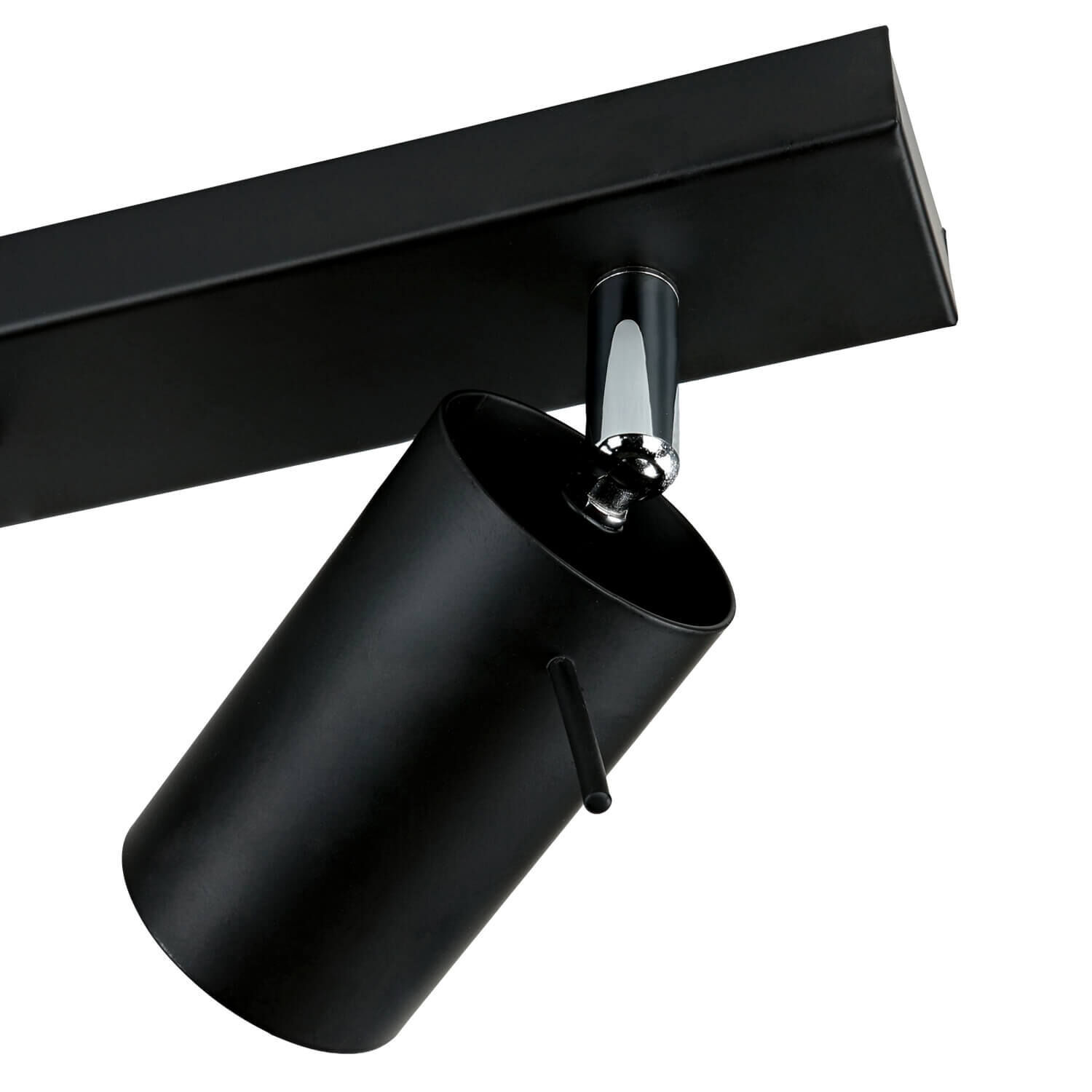 Deckenstrahler Schwarz Metall 6-flammig 118 cm schwenkbar