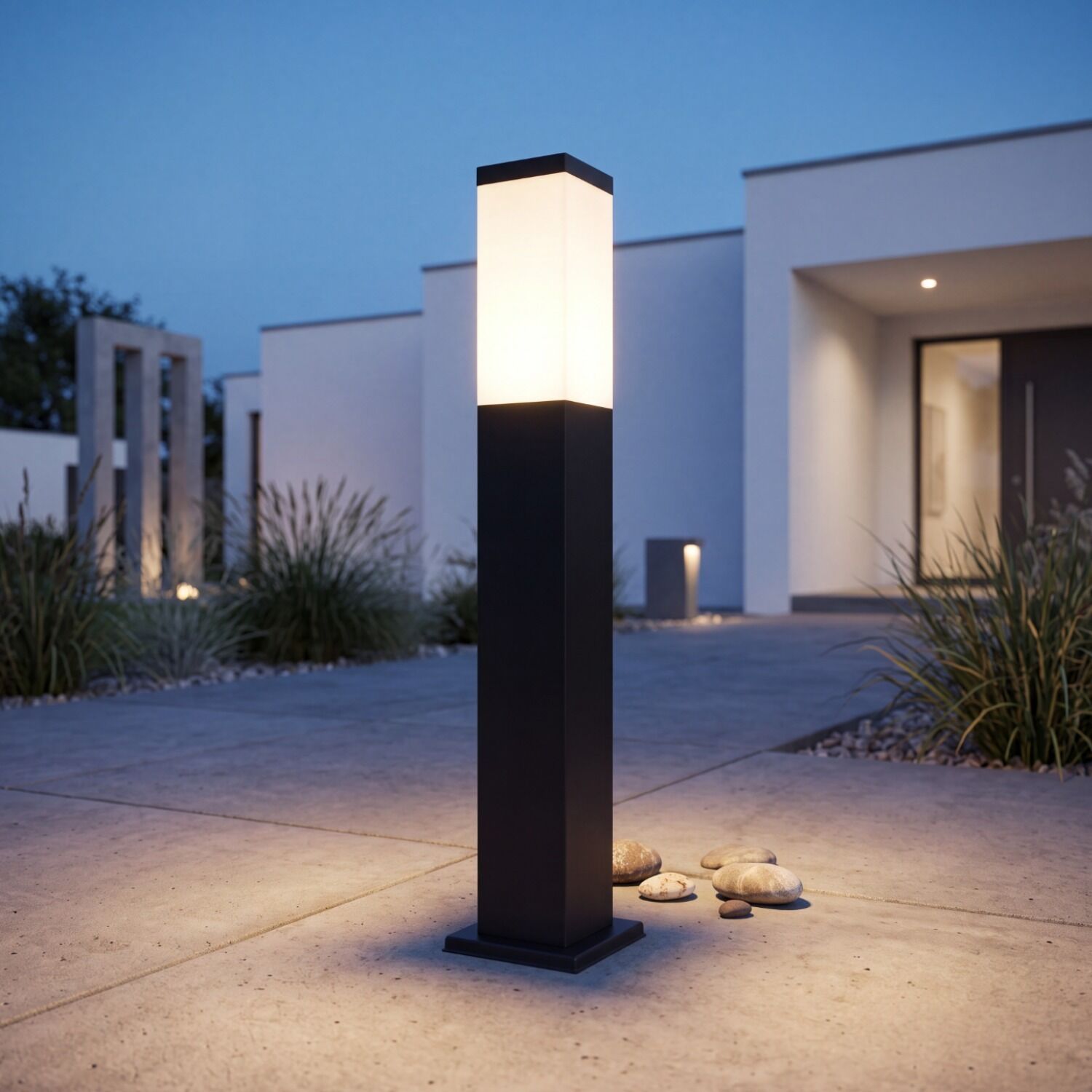 aussen-stehleuchte-wegeleuchte-betula-1-flammig-schwarz-modern-1 Außenleuchte, Standleuchte, LED-Lampe, Moderne Beleuchtung, Steinpflaster