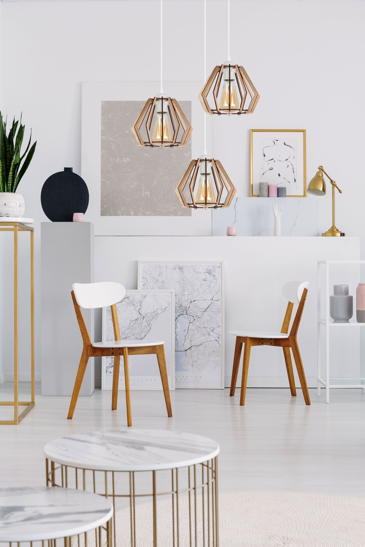 Drinnen, Innenarchitektur, Lampe, Pflanze, Dekoration für Zuhause