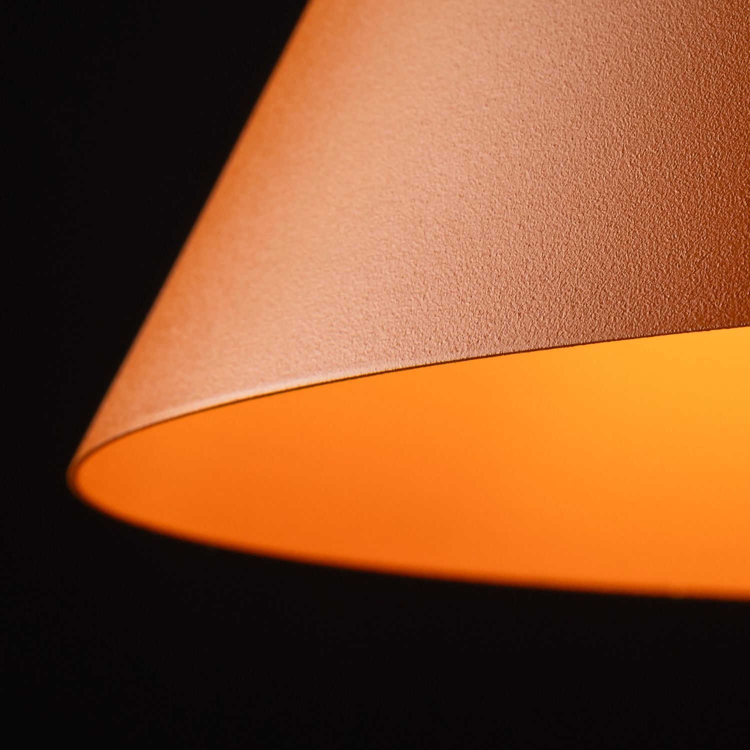 Suspension métal Ø 25 cm H : 160 cm réglable Orange E27