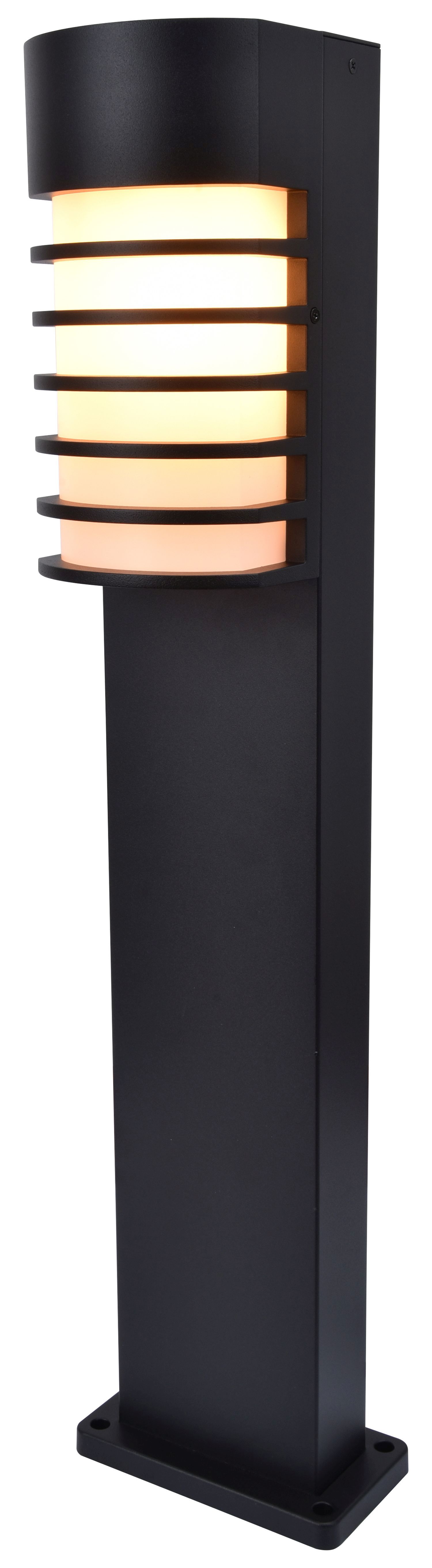 Schwarze Sockelleuchte Aluminium H:75 cm IP54 E27