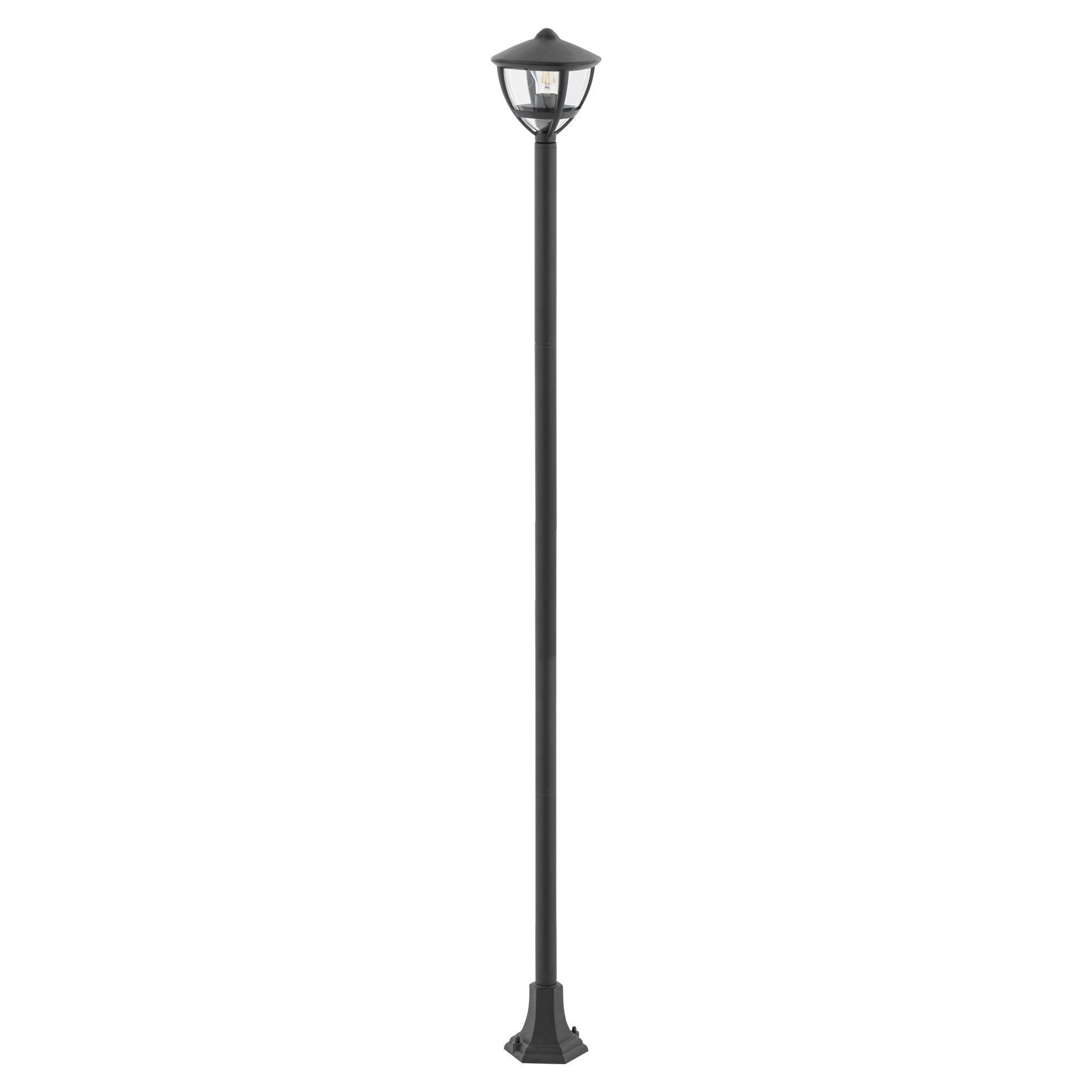 Lampe d'extérieur IP44 Noir E27 200 cm Aluminium Moderne