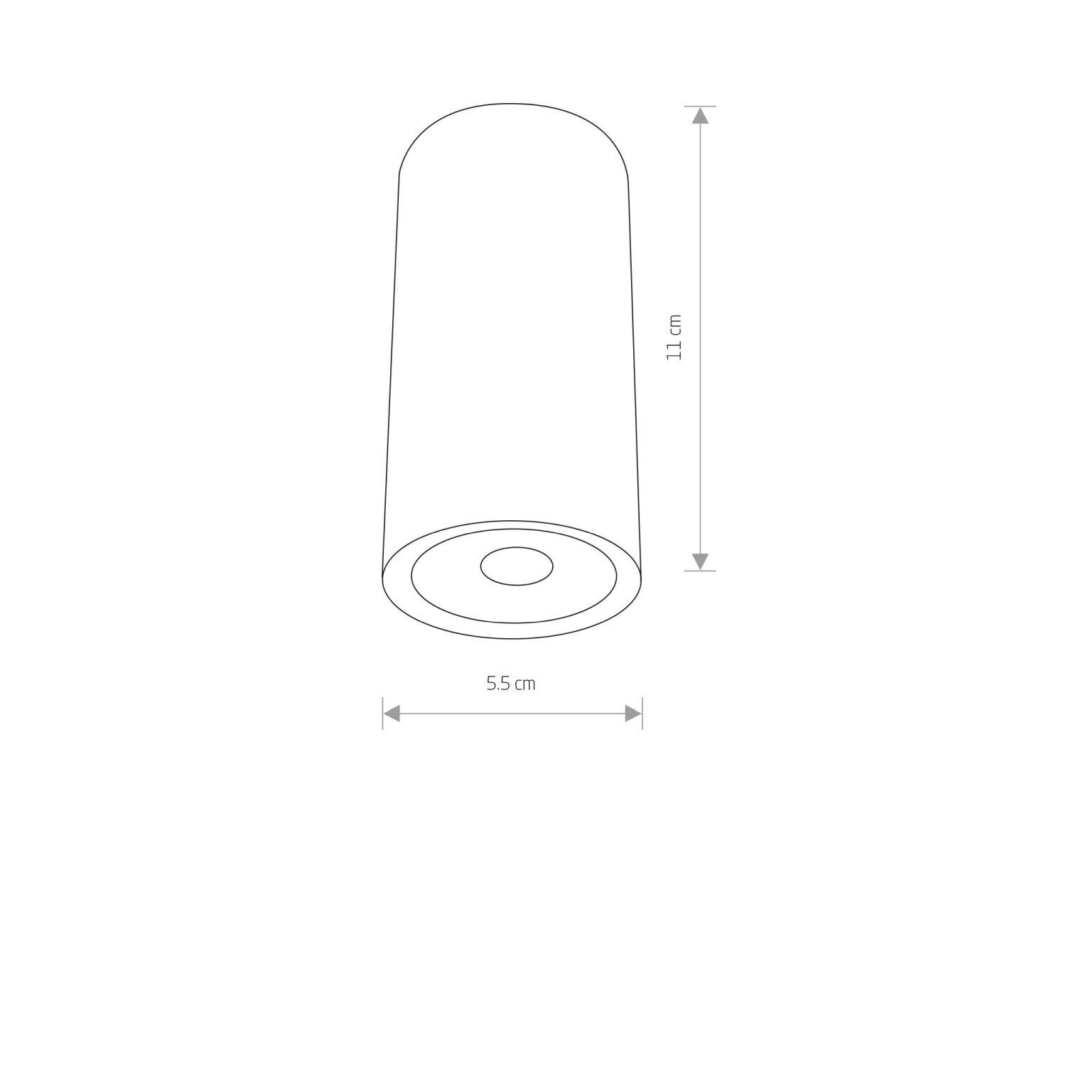 Lampenschirm, Kegelform, Durchmesser 5.5 cm, Höhe 11 cm, Rundbasis