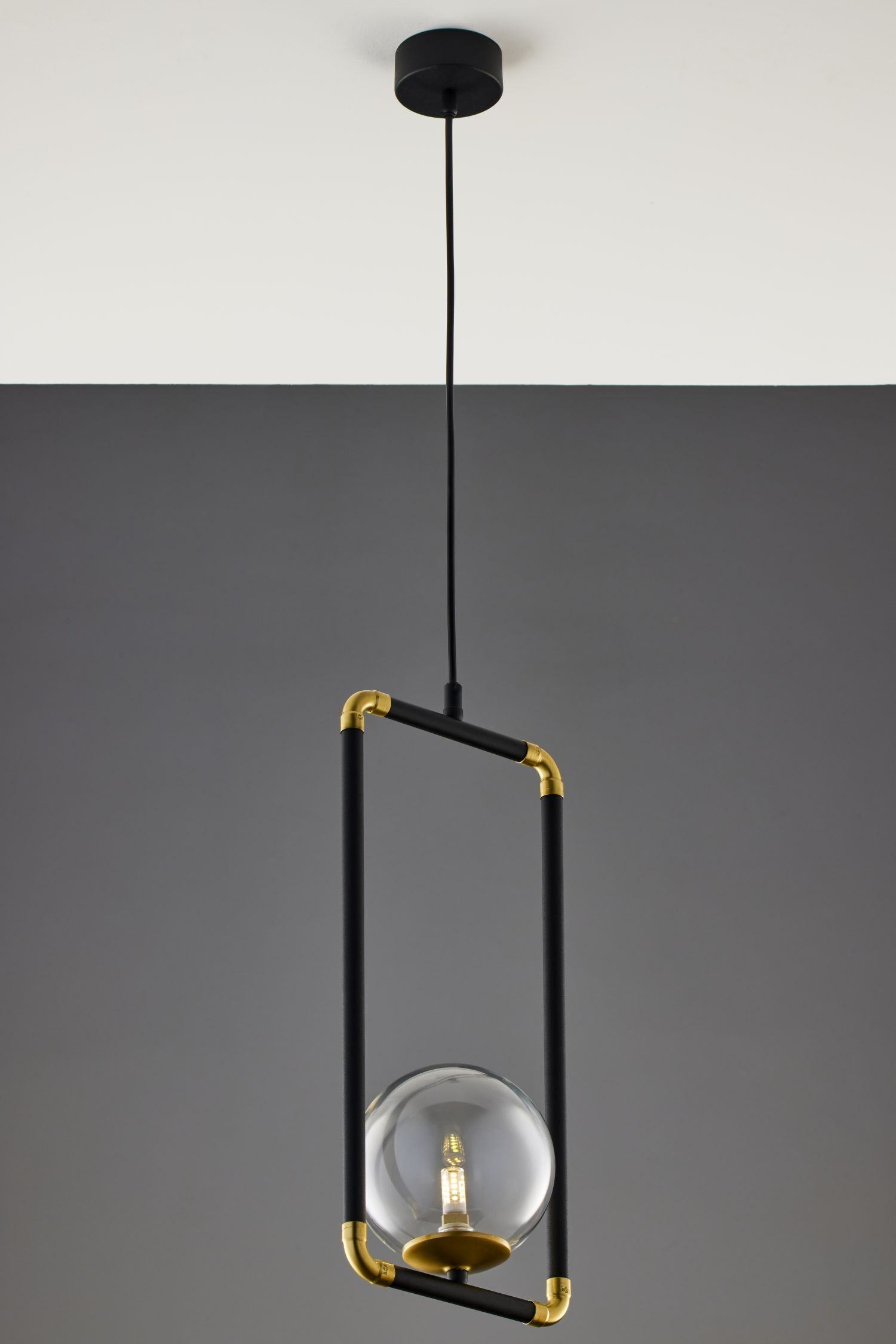 Pendelleuchte Modern Metall Glas G9 L:40 cm Kugel Lampe, Kronleuchter, Leuchte, Beleuchtung, Deckenleuchte