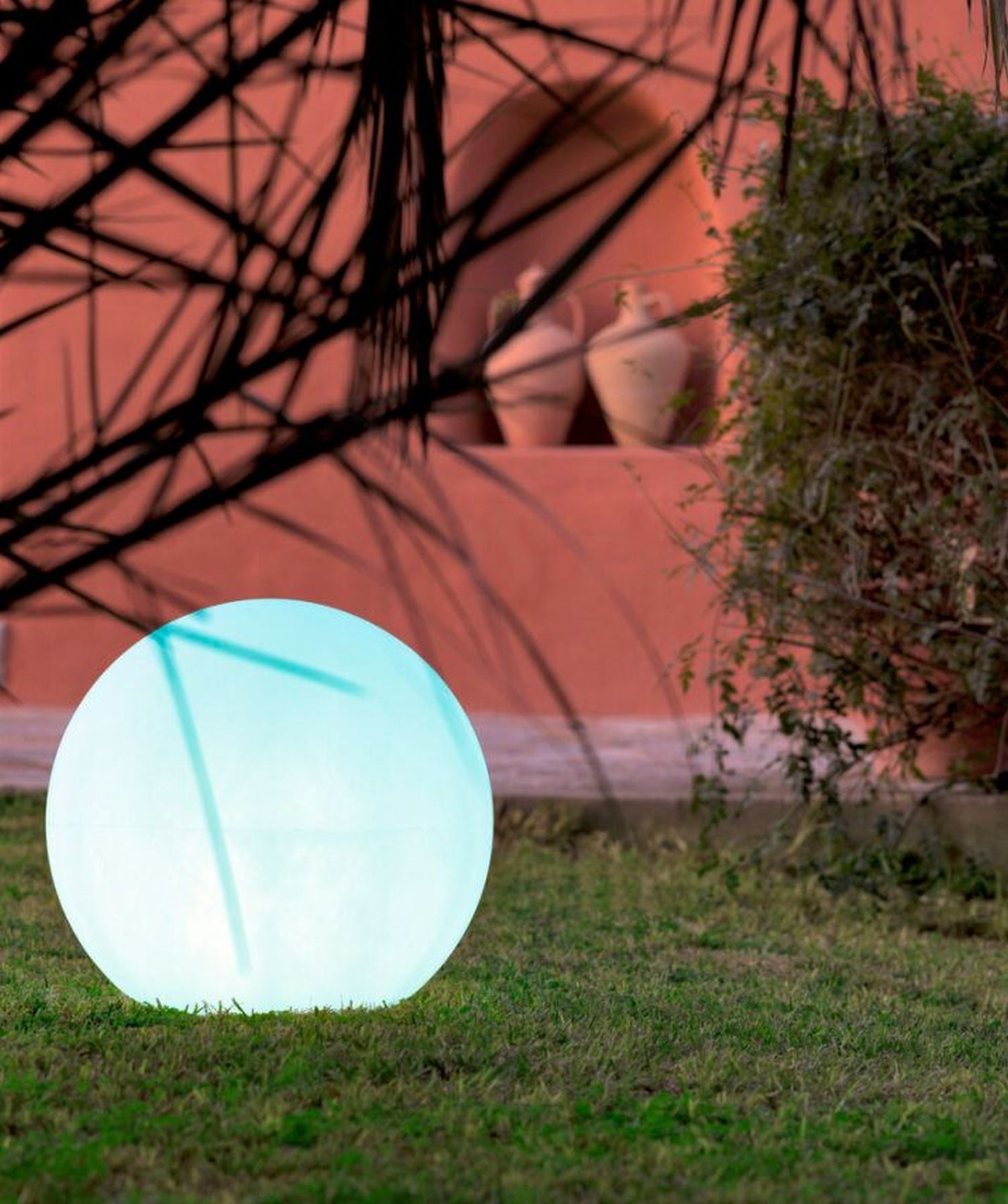 Poolleuchte IP68 Solar Farbwechsel Dimmer Kugel Garten Sphäre, Pflanze, Pflanze im Topf, Gras