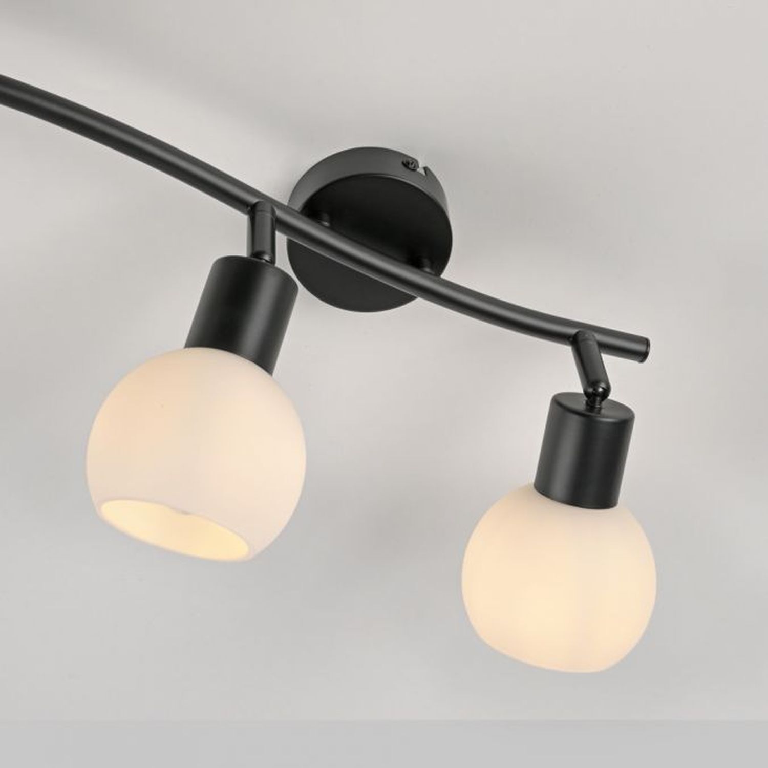 Spot de plafond verre métal incl E14 3000 K flexible
