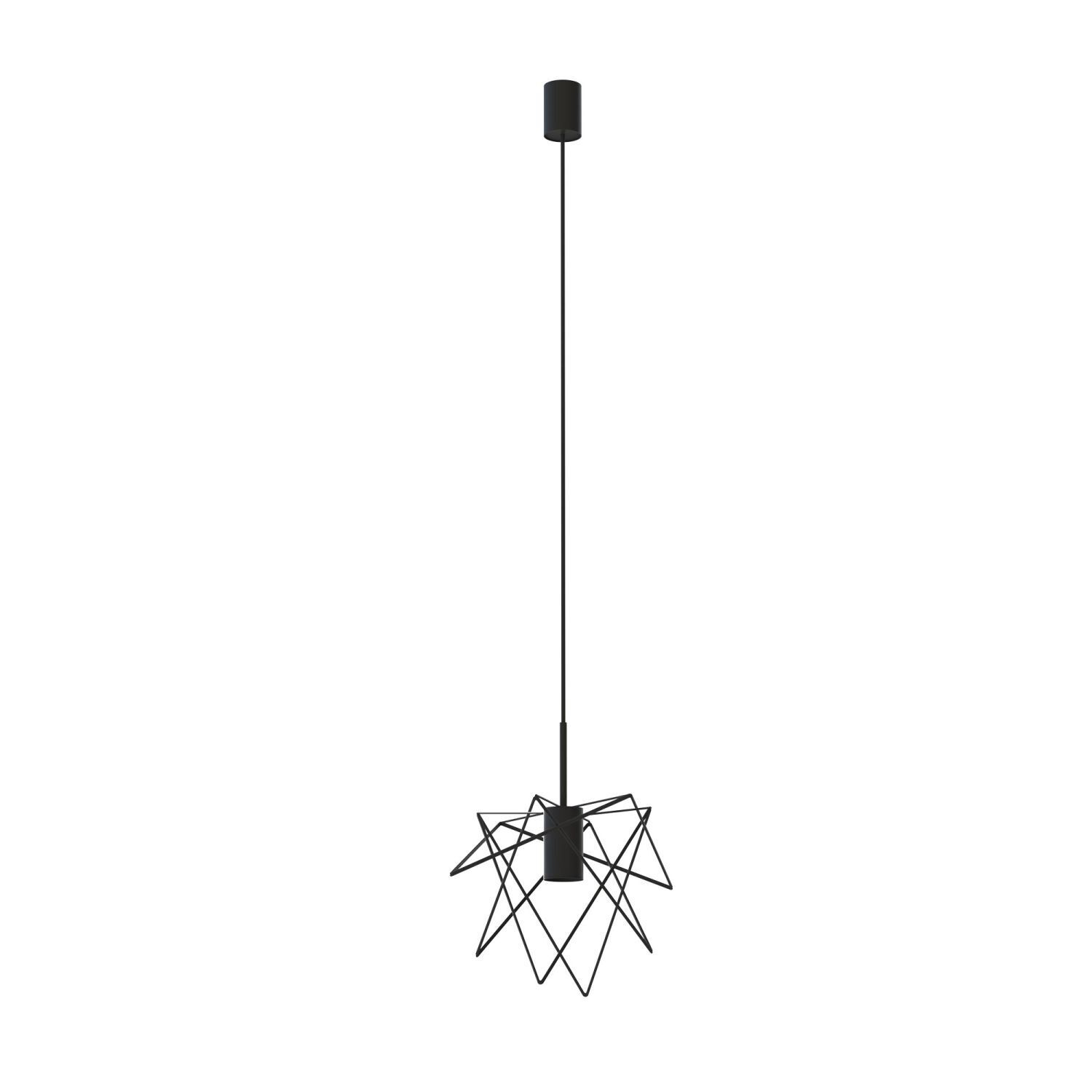 Moderne lampe suspendue fil noir écran décoratif