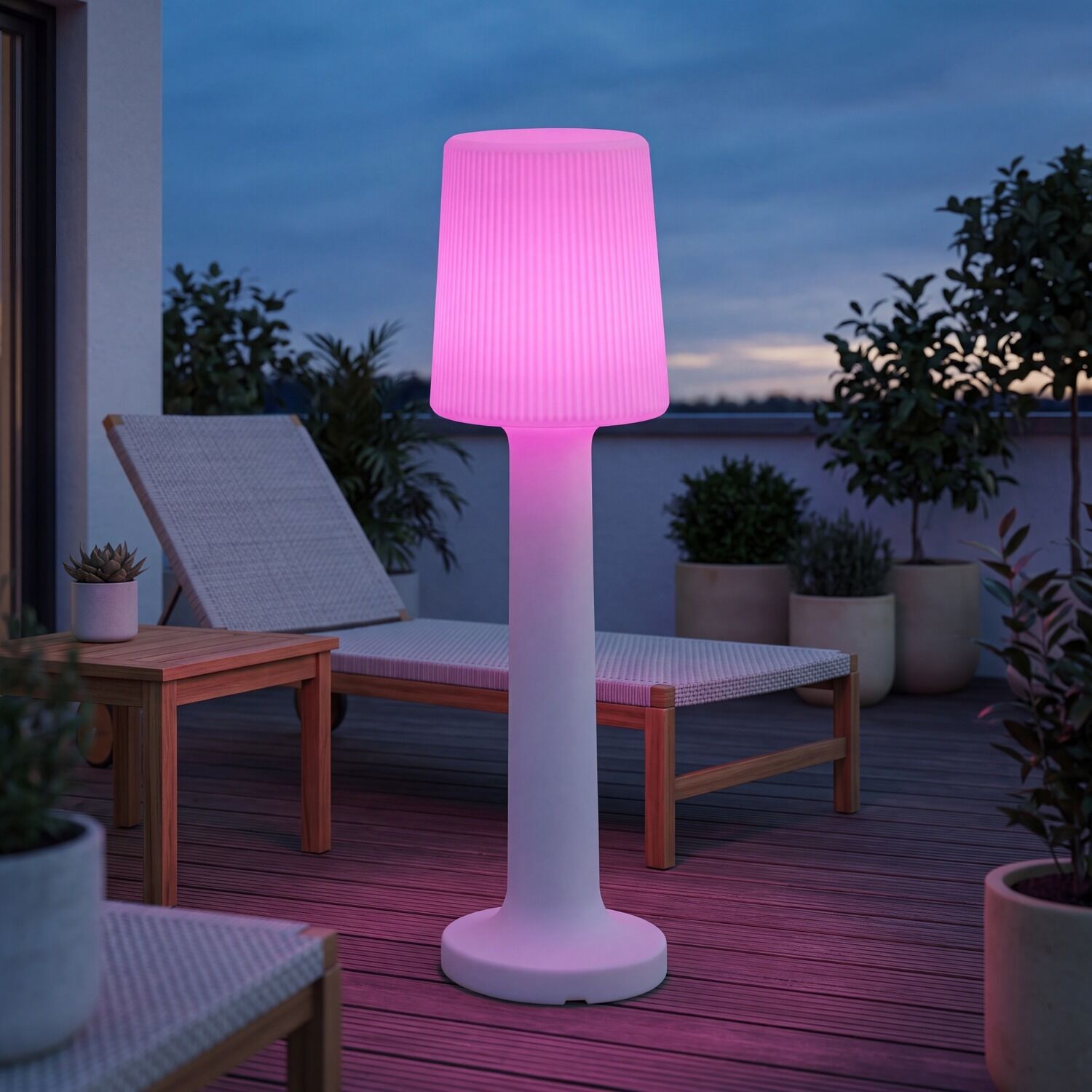 Stehlampe, LED-Lampe, Rosa Beleuchtung, Outdoor-Lampe, Tischlampe