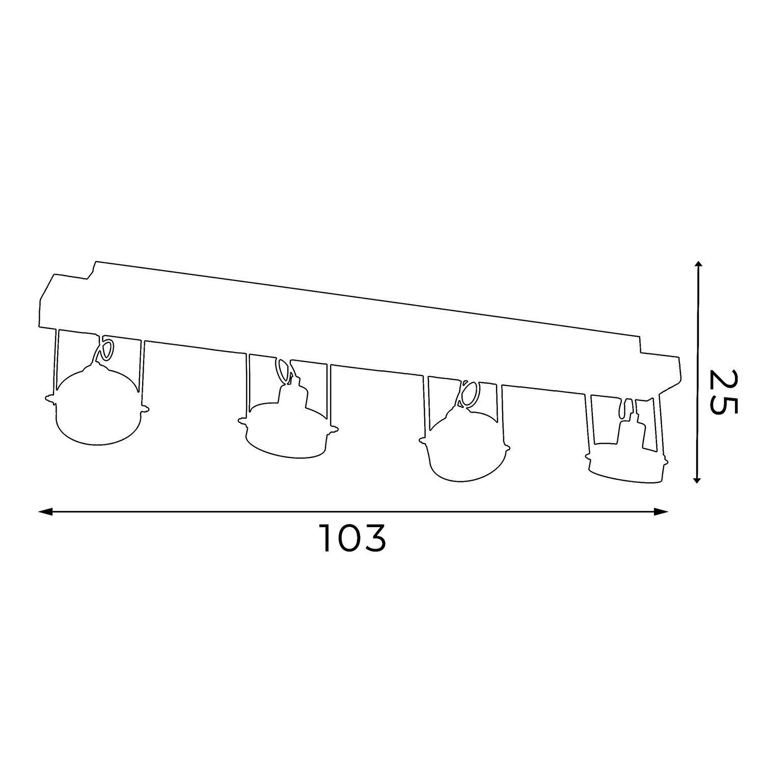 Deckenstrahler flexibel Holz Metall Schwarz 4-flammig Diagramm, Handlung
