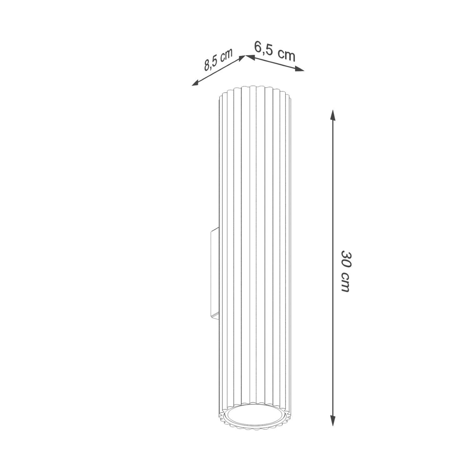 Applique Up Down Aluminium H : 30 cm Vert GU10 2 flammes