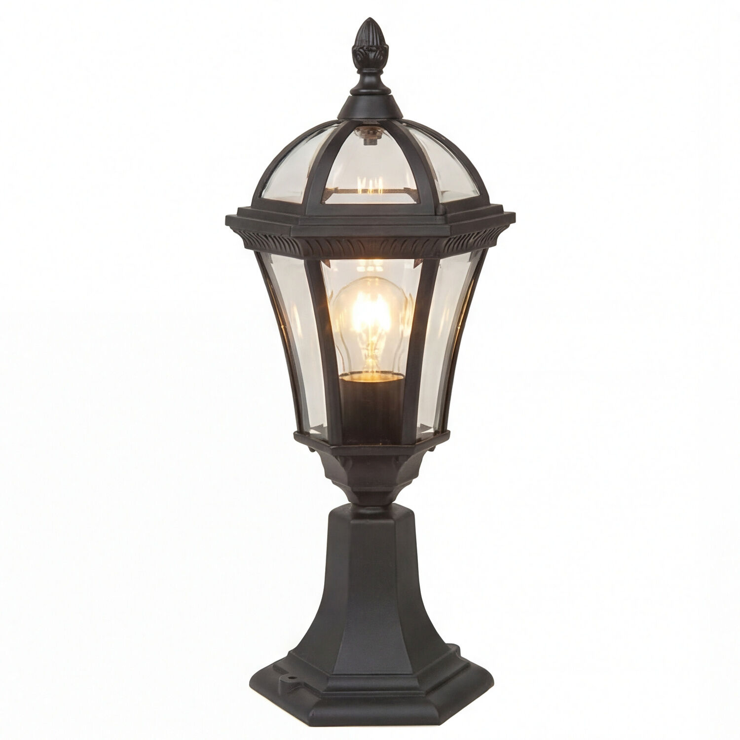aussen-stehleuchte-wegeleuchte-gwen-1-flammig-schwarz-rustikal-vintage-03 Laterne, Gartenlampe, Außenbeleuchtung, schwarzmetall, klarglas