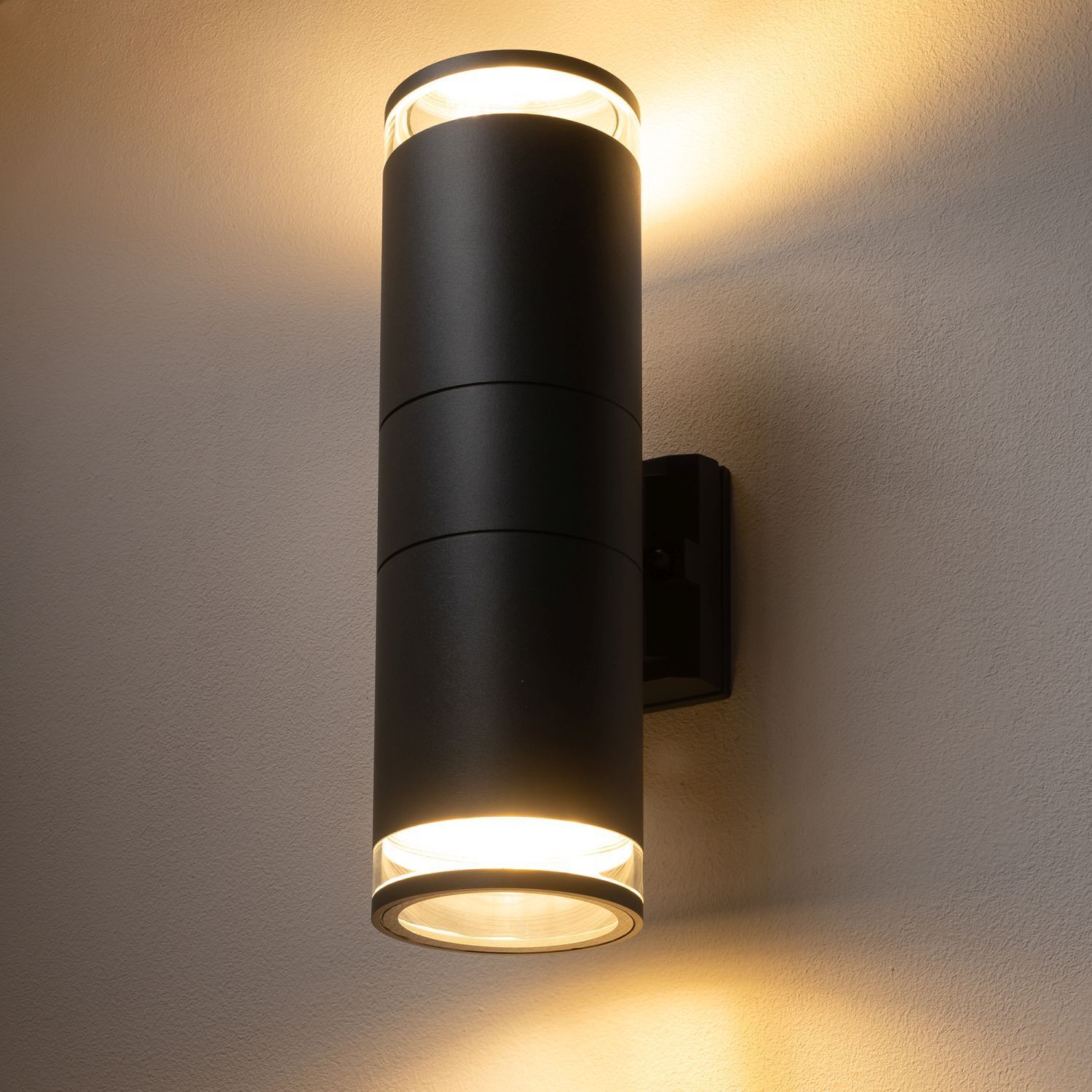 Lampe d'extérieur murale 2 flammes Up Down IP44 E27 aluminium