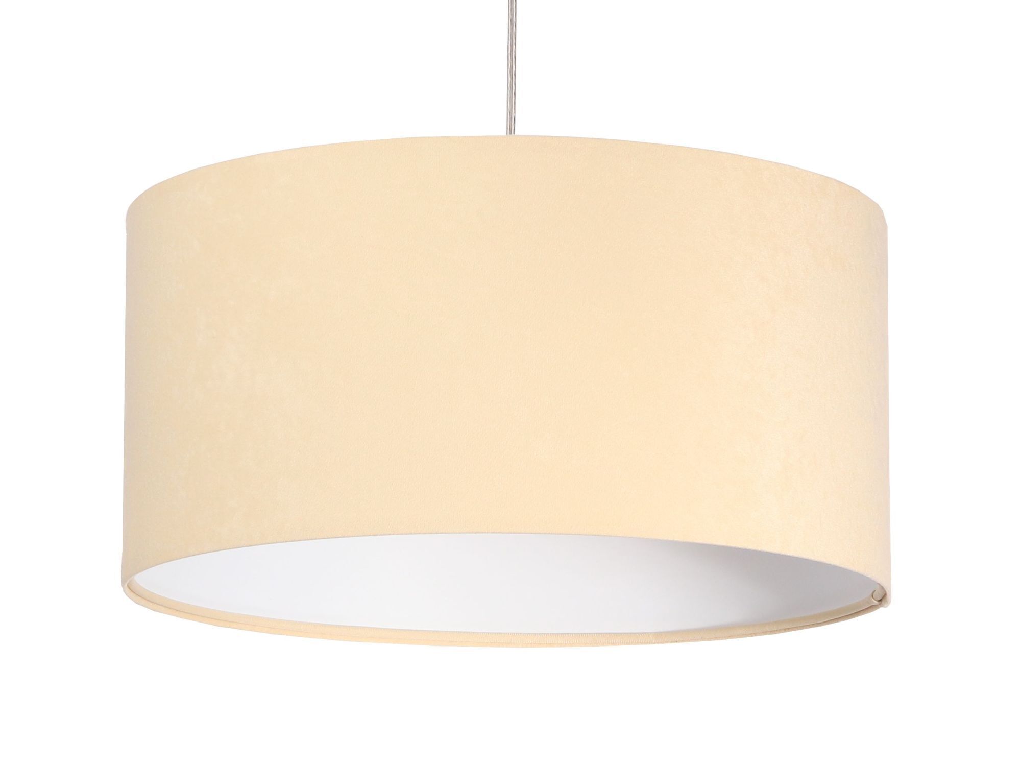 Lampe à suspendre Crème Blanc Tissu rond Table à manger Rétro