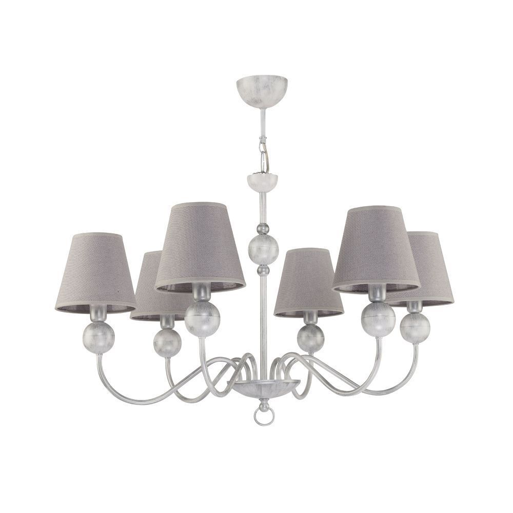 Kronleuchter Grau Weiß Ø74cm ANTEXIA Esstisch Lampe Leuchter, Lampe