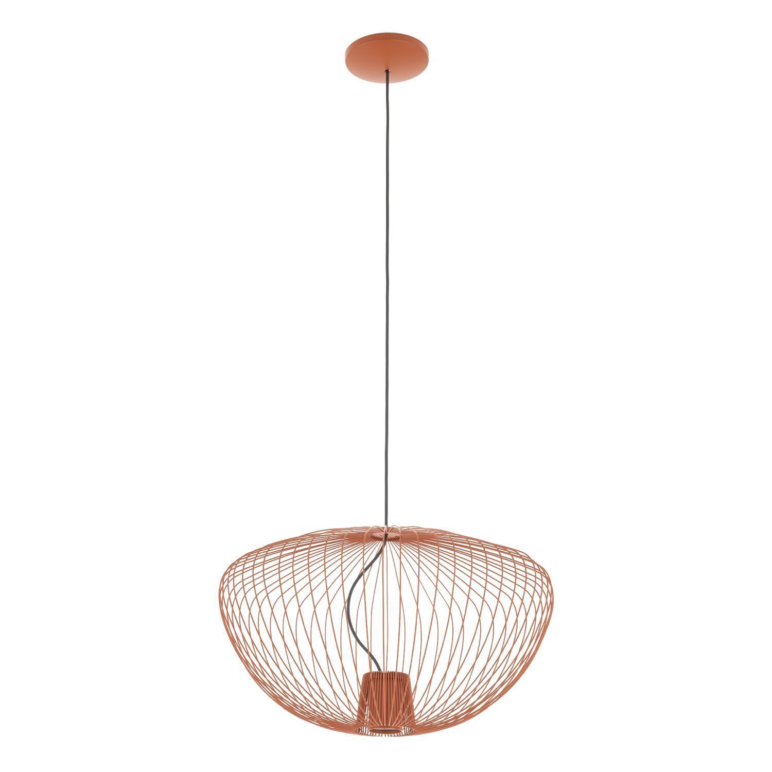 Fil de fer Lampe à suspendre Métal Terracotta L:54,5 cm GU10