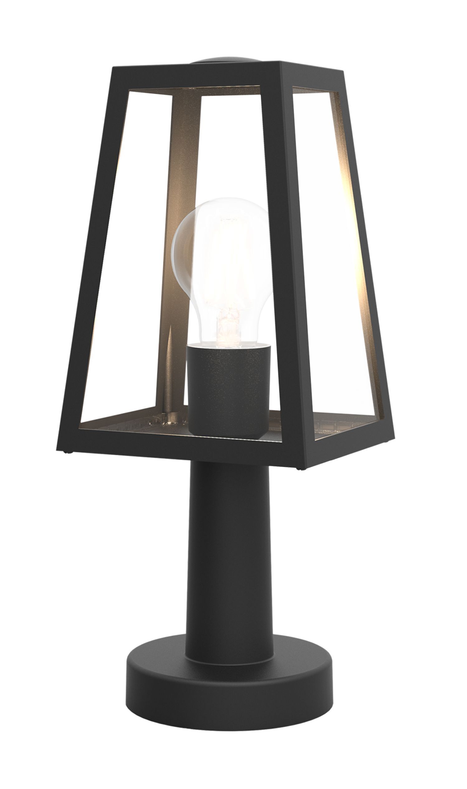 Lampe de socle Aluminium Verre E27 IP44 H:33,8 cm Moderne