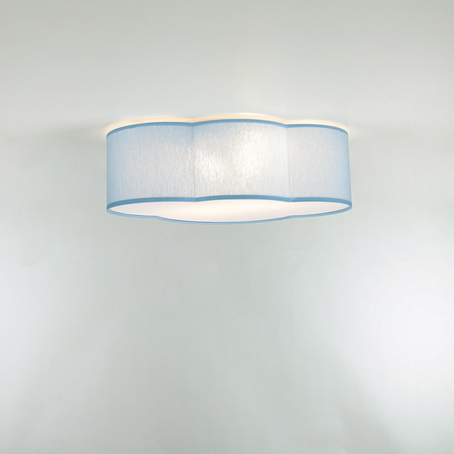 Kinderlampe Blau Wolke blendarm 41 cm lang 2x E27