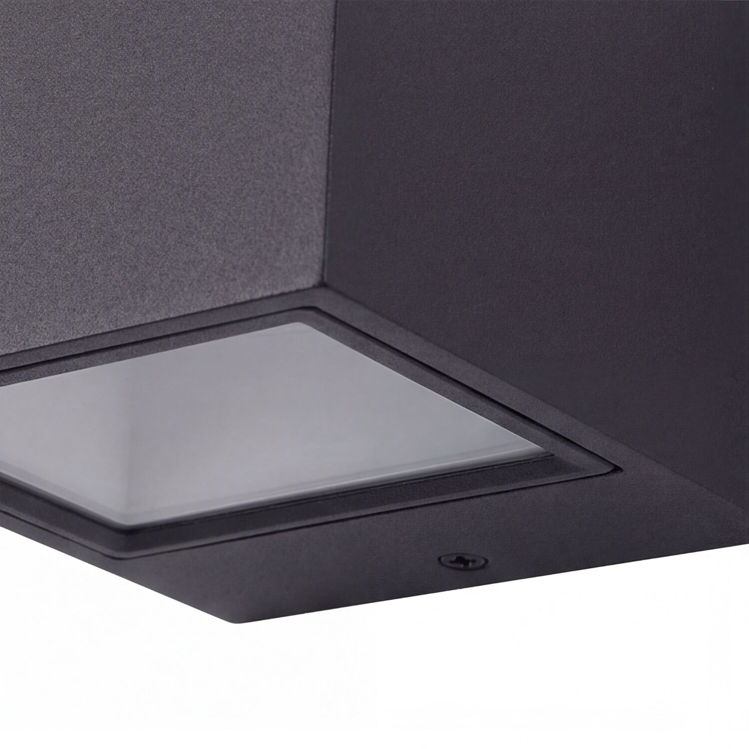 LED-Lampe, Wandleuchte, Ecke, Schwarz, Glasflächen